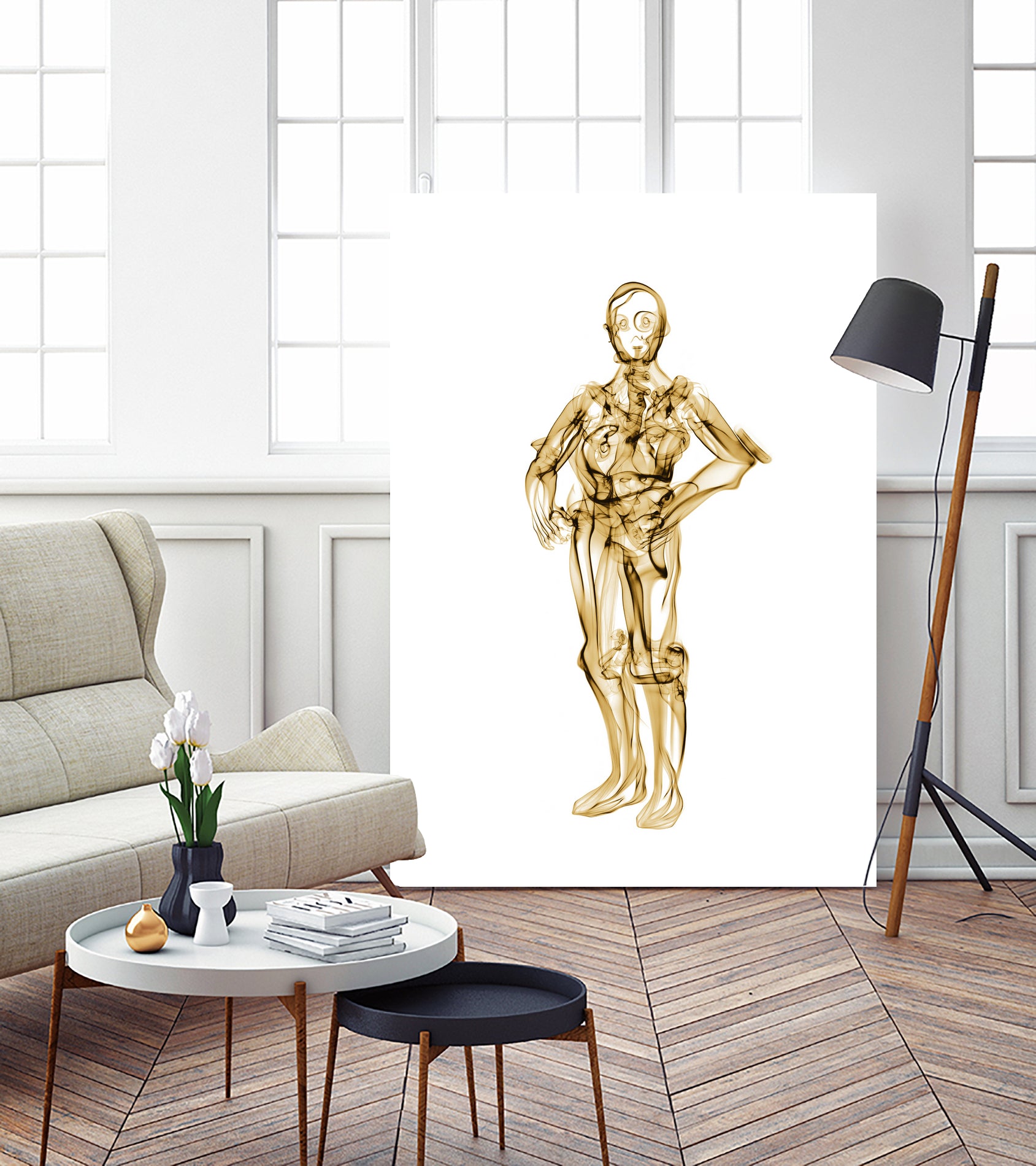 C3PO by Octavian Mihai Mielu on GIANT ART - yellow digital painting