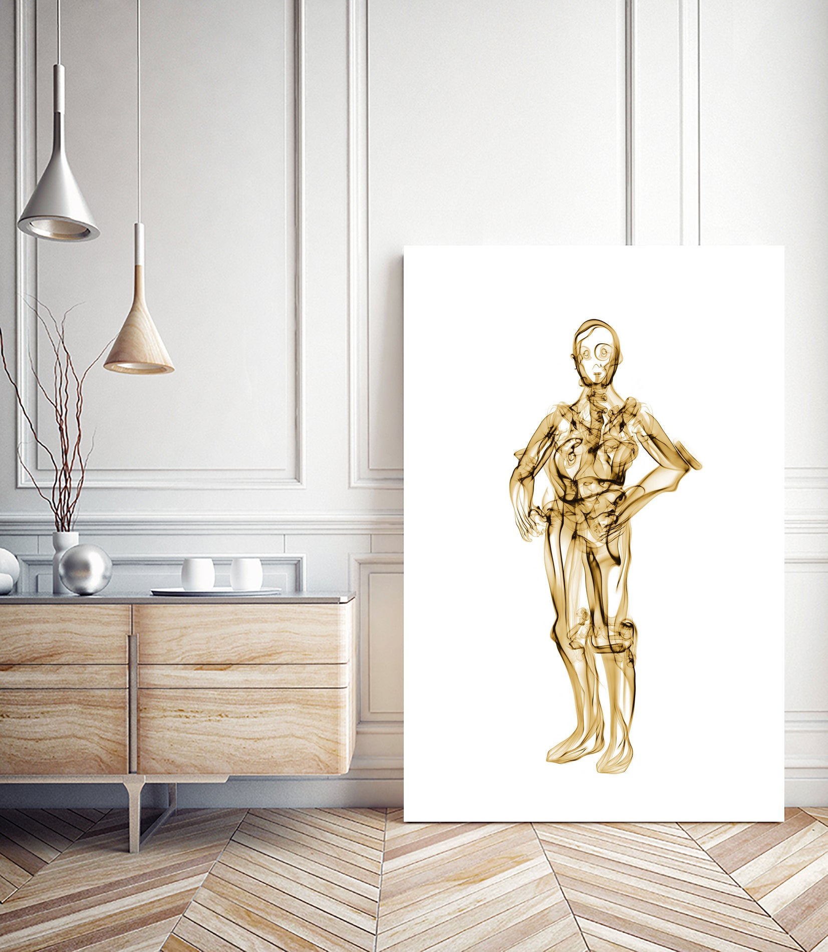 C3PO by Octavian Mihai Mielu on GIANT ART - yellow digital painting
