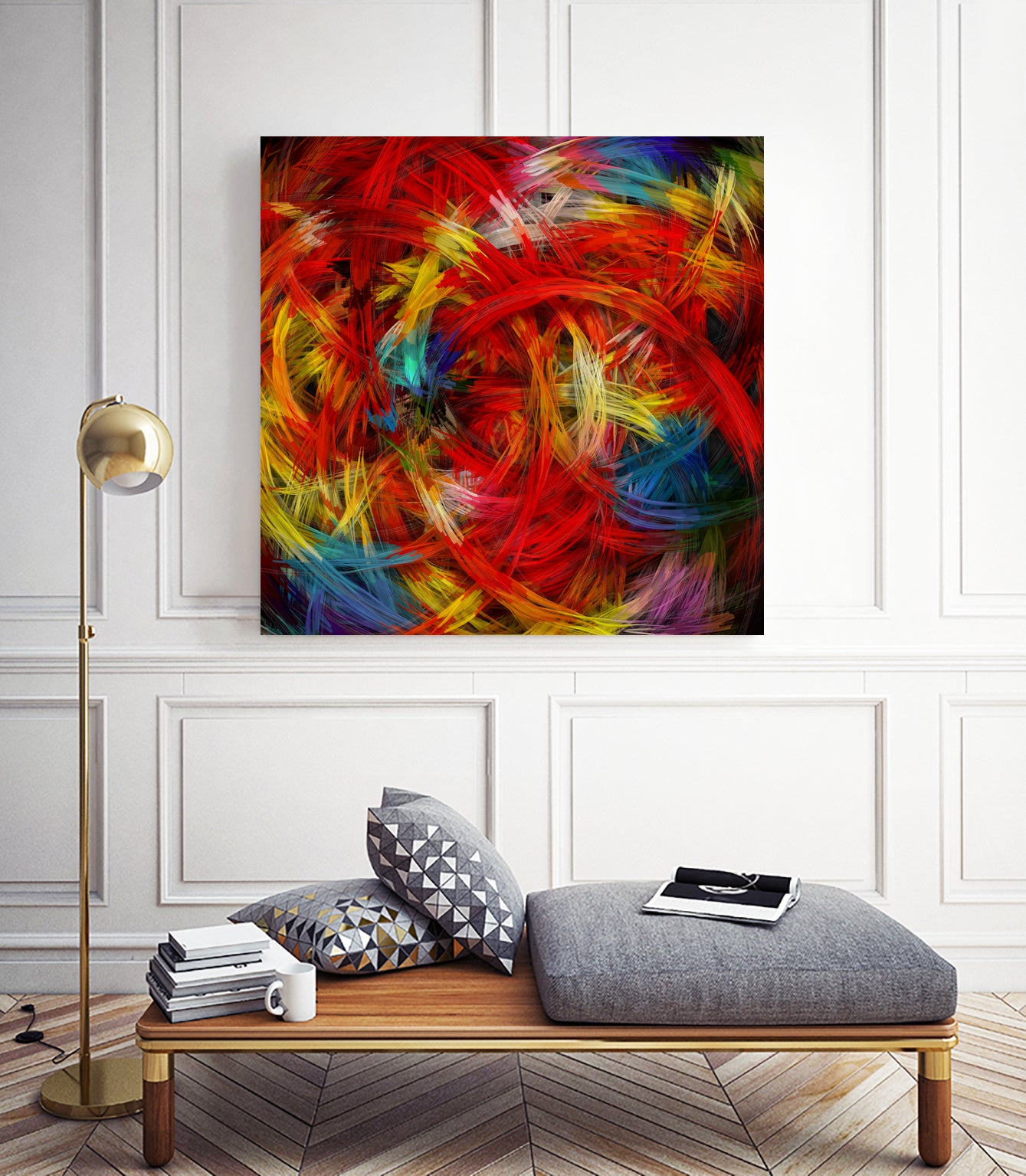 Composition #72 by Patrick Gunderson on GIANT ART - red digital painting