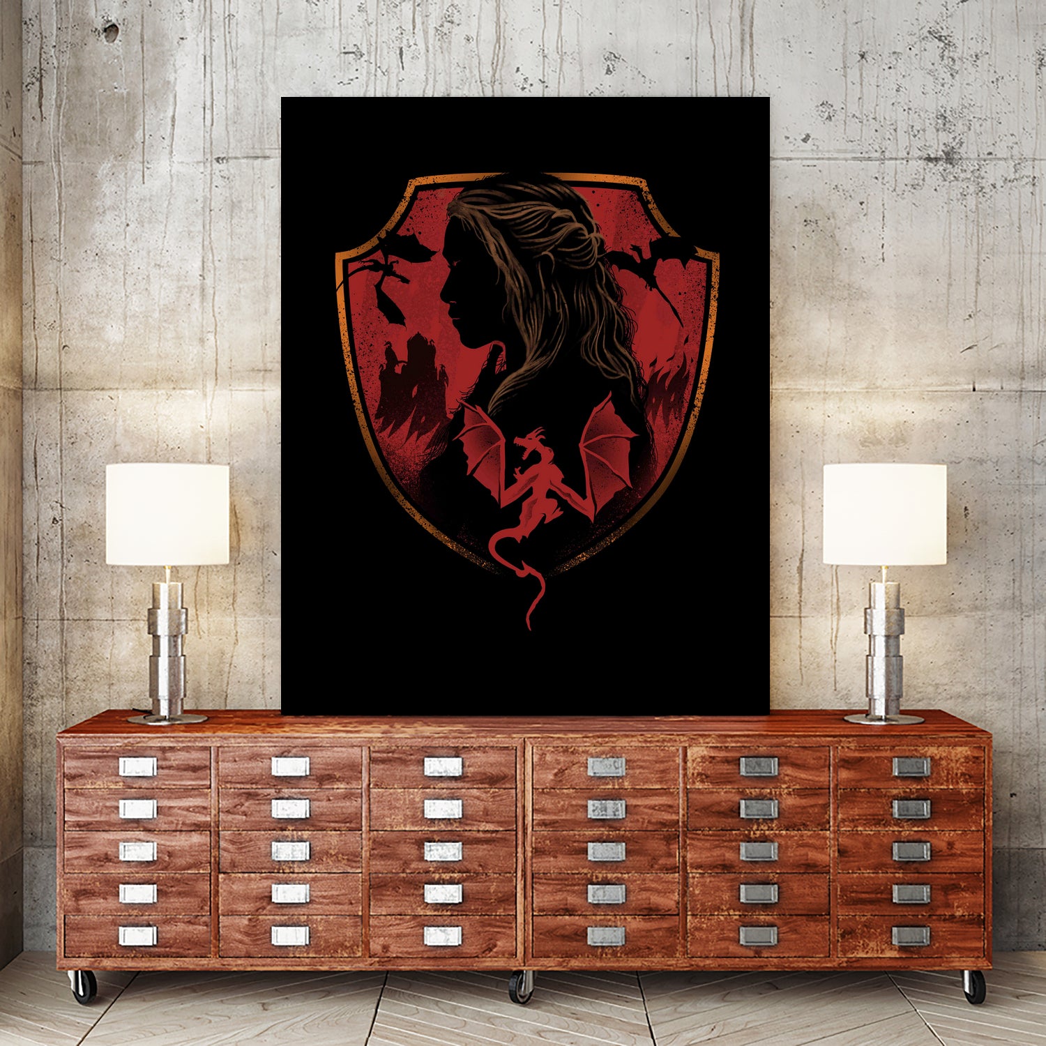 House of Dragons by Vincent Trinidad on GIANT ART - black digital painting