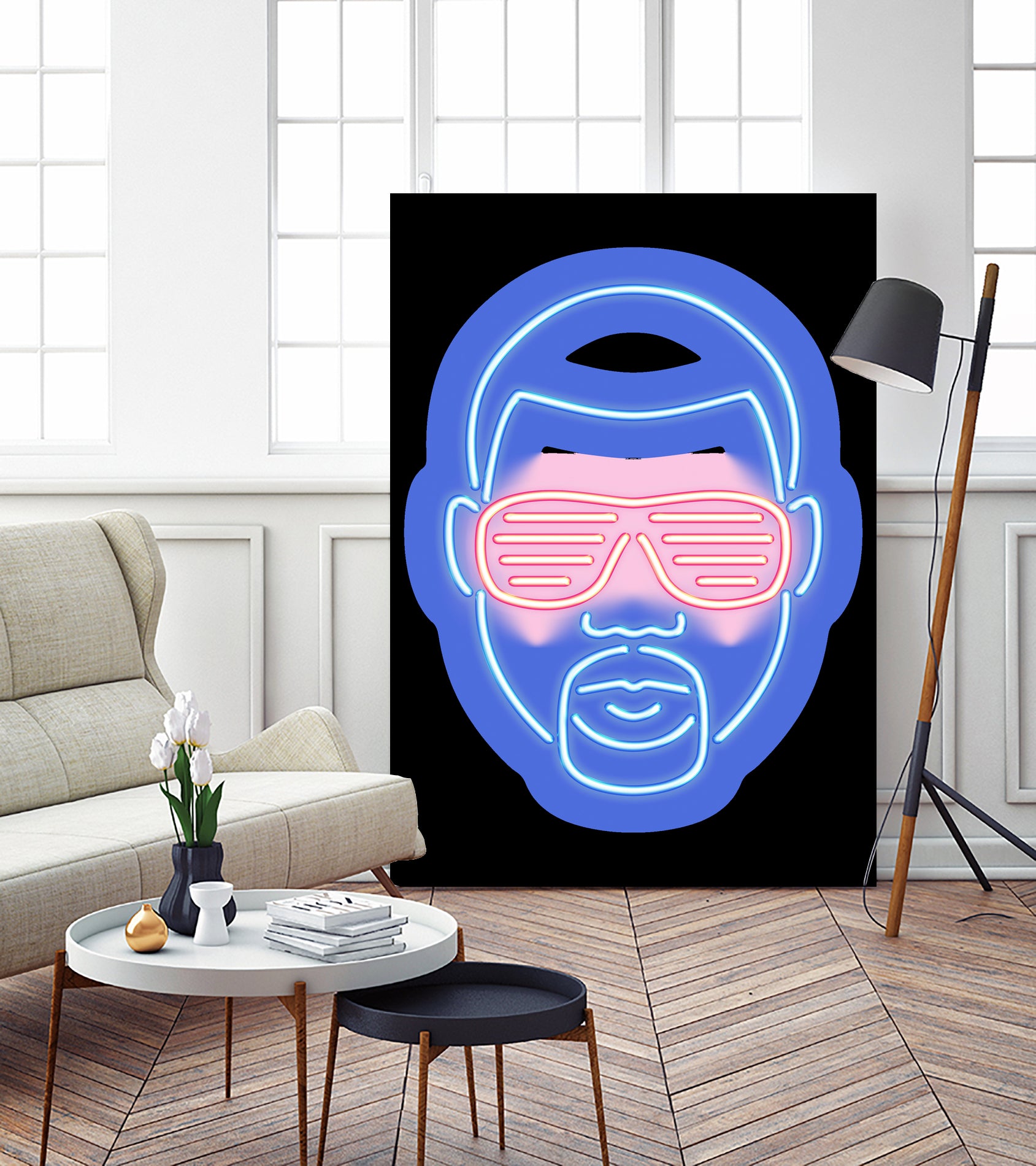 Kanye West by Octavian Mihai Mielu on GIANT ART - blue character design