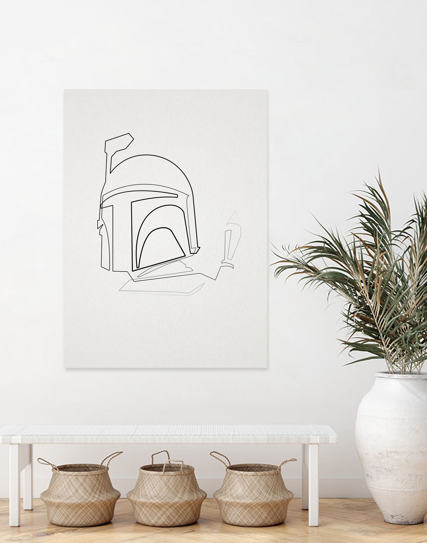 One Line Boba Fett by Christophe Louis on GIANT ART - digital drawing