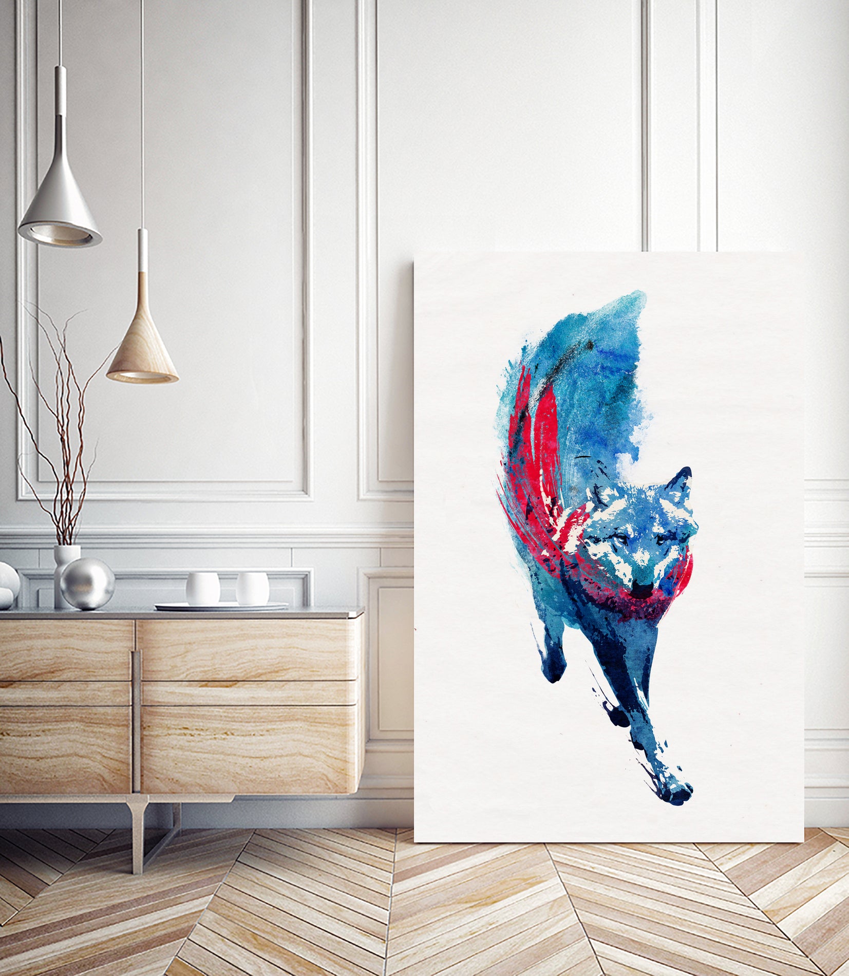 Lupus lupus by Robert Farkas on GIANT ART - blue digital painting