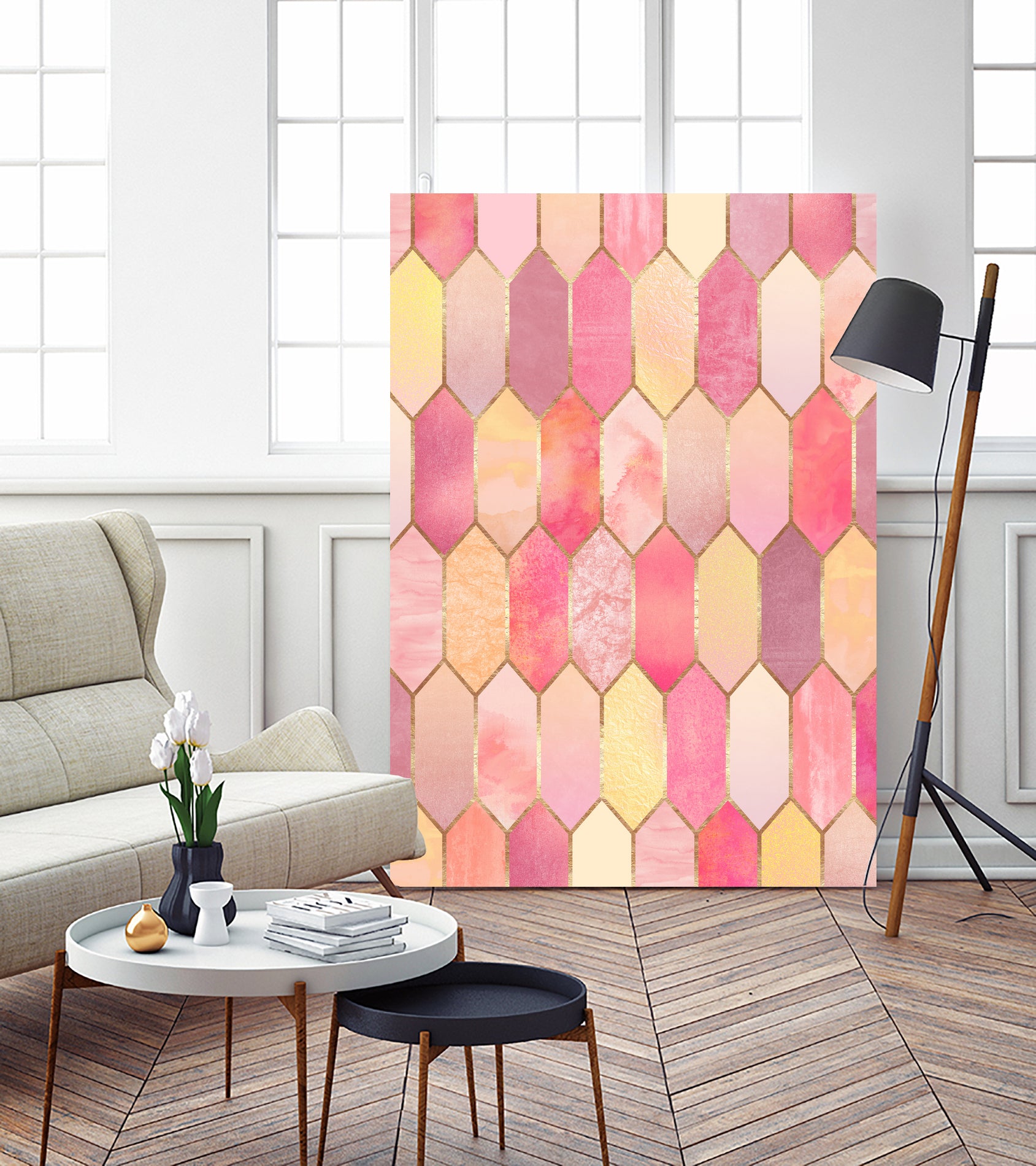 Stained Glass 1 by Elisabeth Fredriksson on GIANT ART - pink digital painting