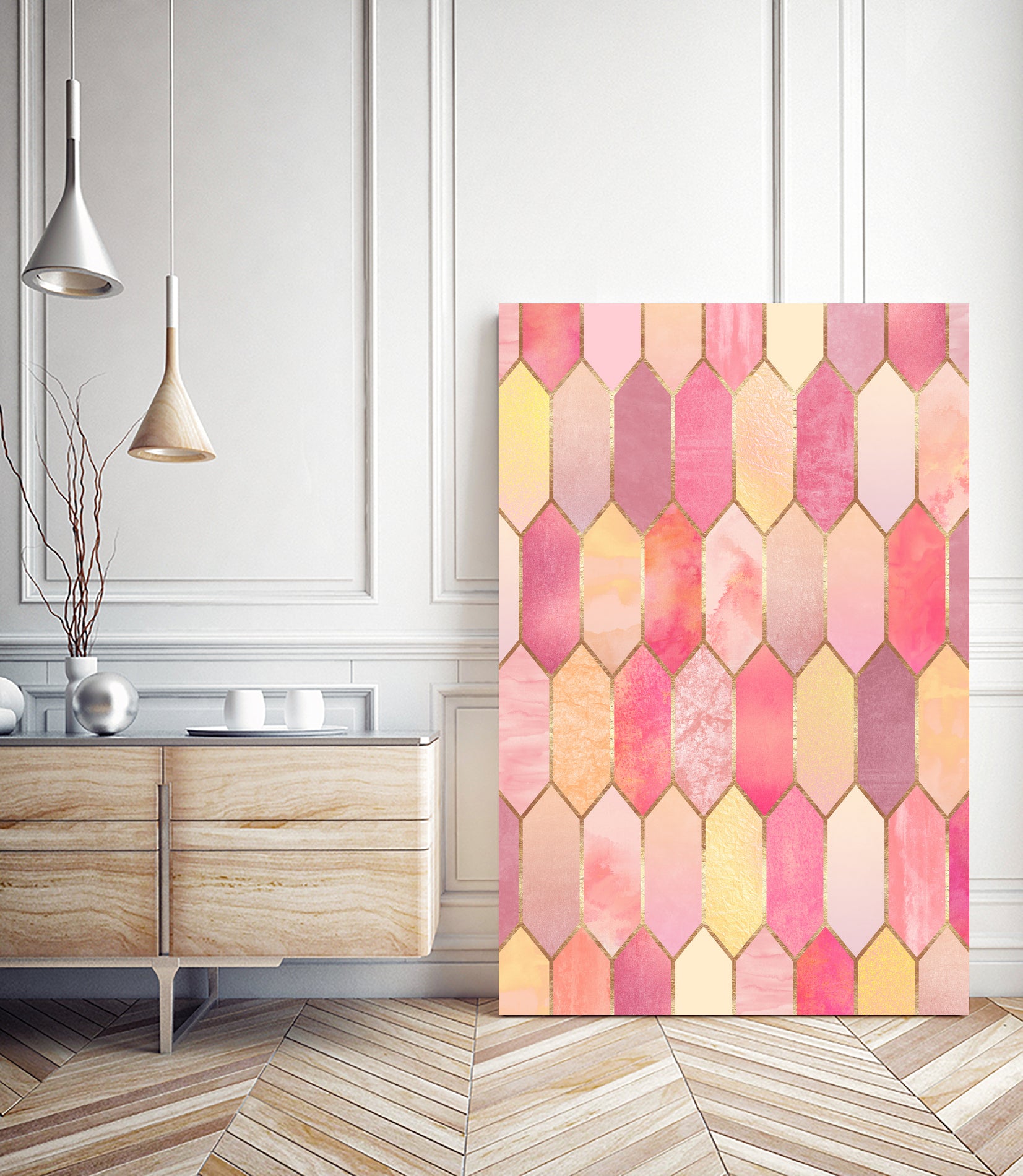 Stained Glass 1 by Elisabeth Fredriksson on GIANT ART - pink digital painting