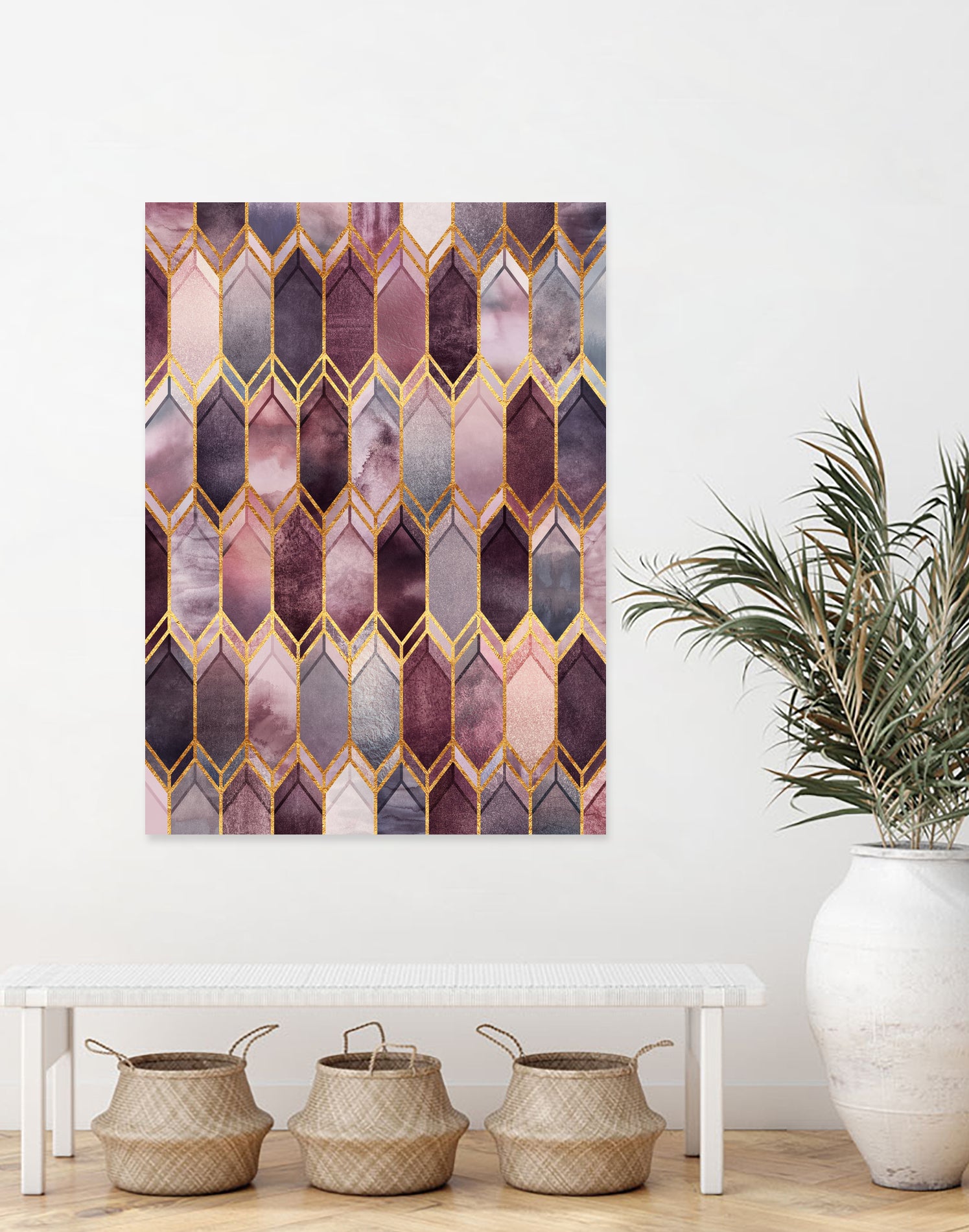Dreamy Stained Glass 1 by Elisabeth Fredriksson on GIANT ART - fuchsia digital painting