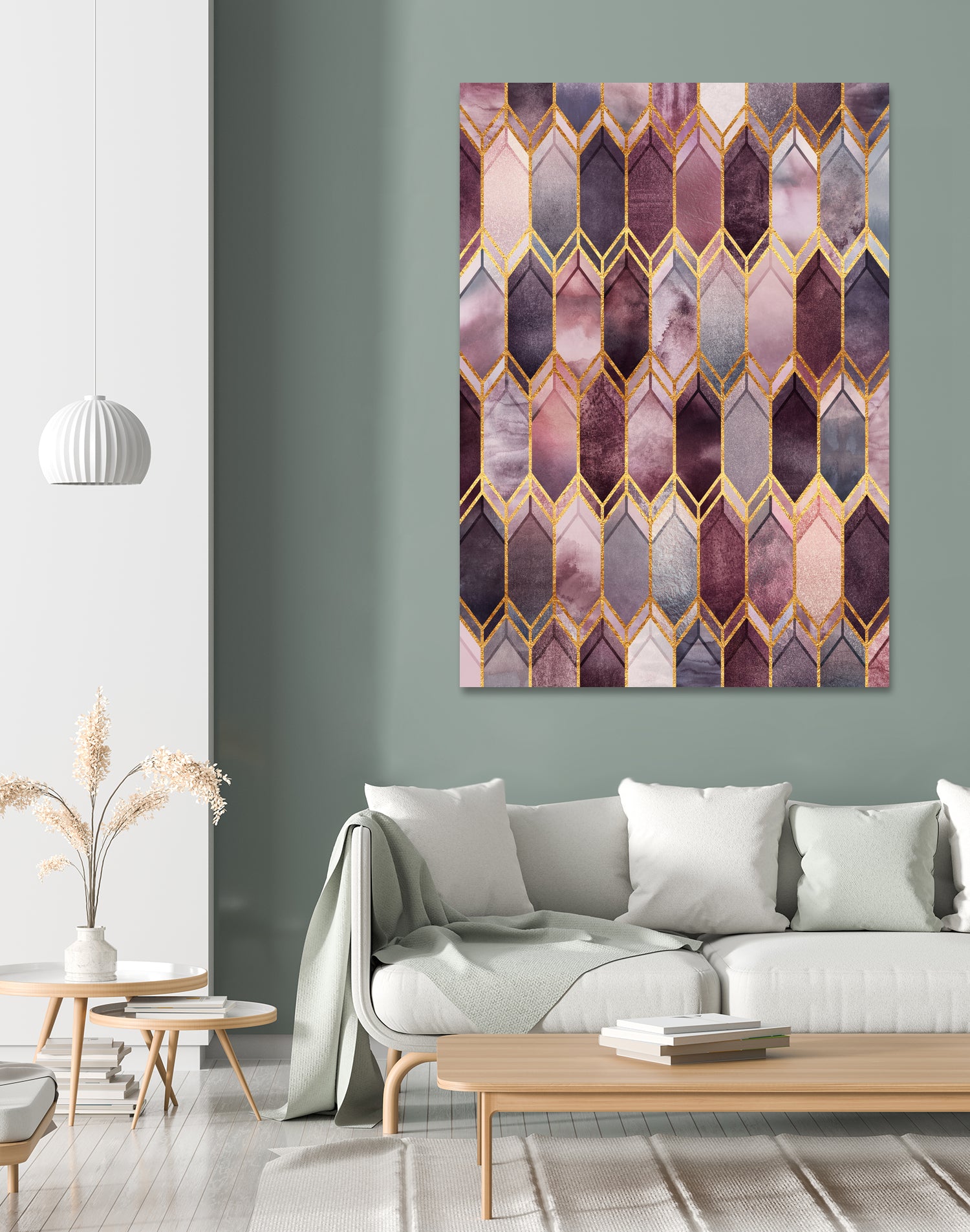 Dreamy Stained Glass 1 by Elisabeth Fredriksson on GIANT ART - fuchsia digital painting