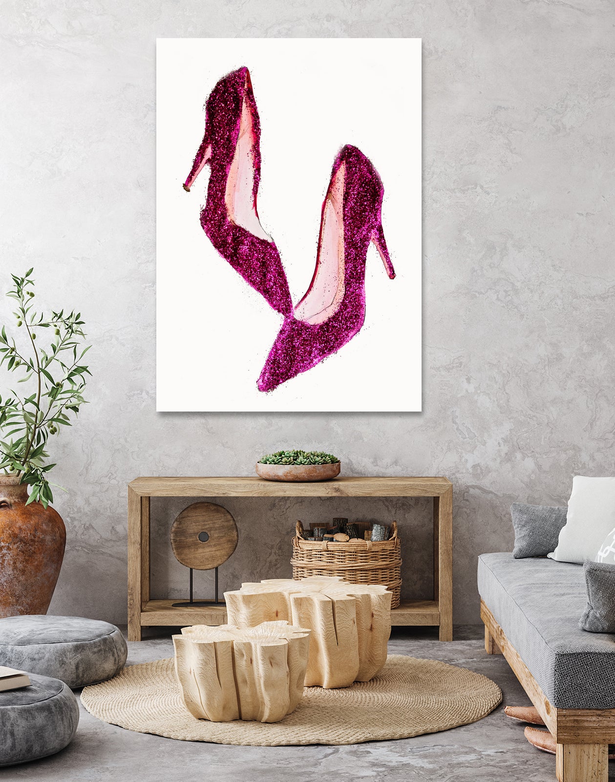 Dancing Shoes by Sara Eshak on GIANT ART - pink photo illustration