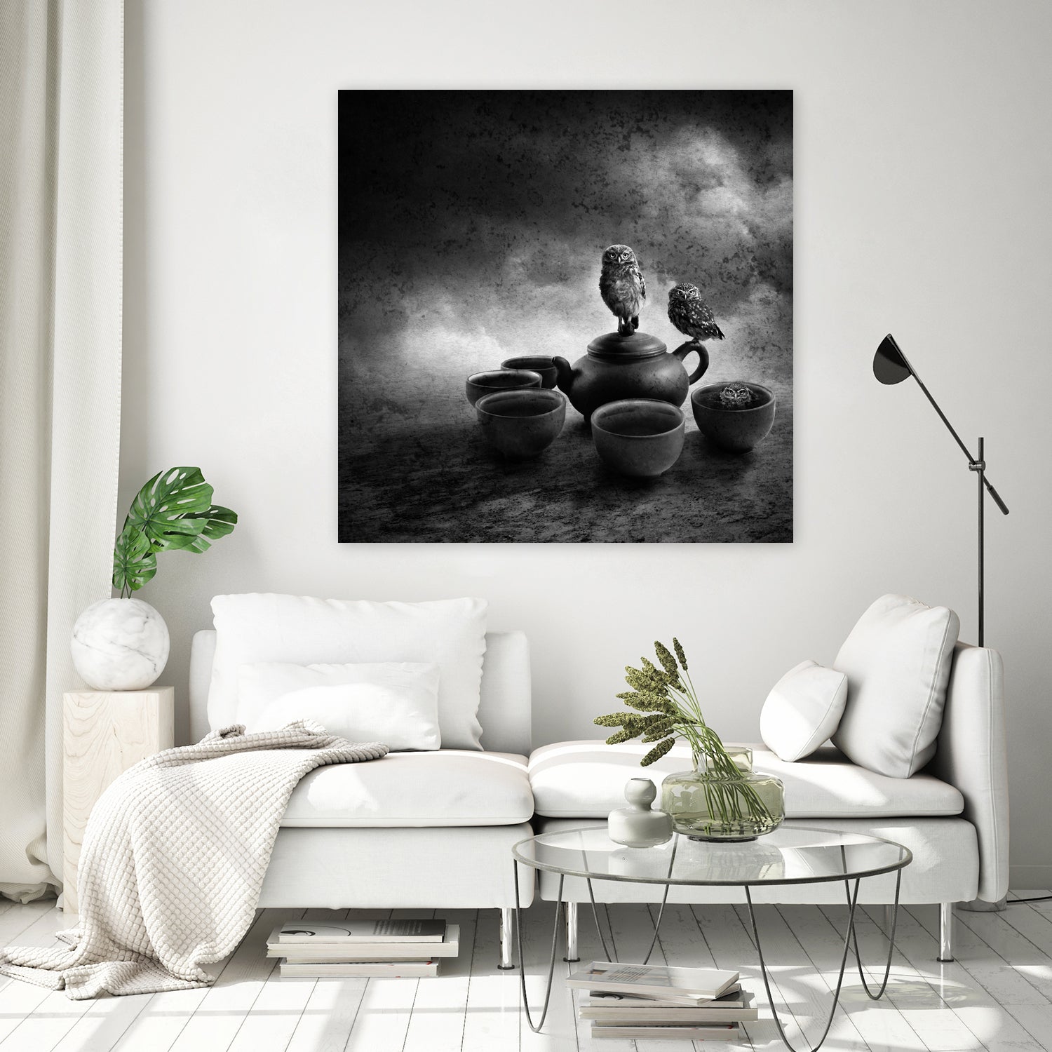 Tea Pot Bird Bath by Sarah DeRemer on GIANT ART - black photo manipulation