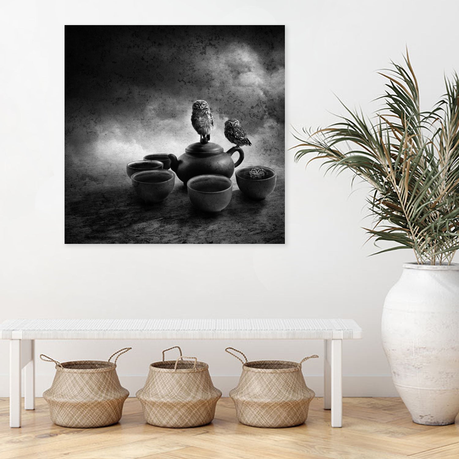 Tea Pot Bird Bath by Sarah DeRemer on GIANT ART - black photo manipulation