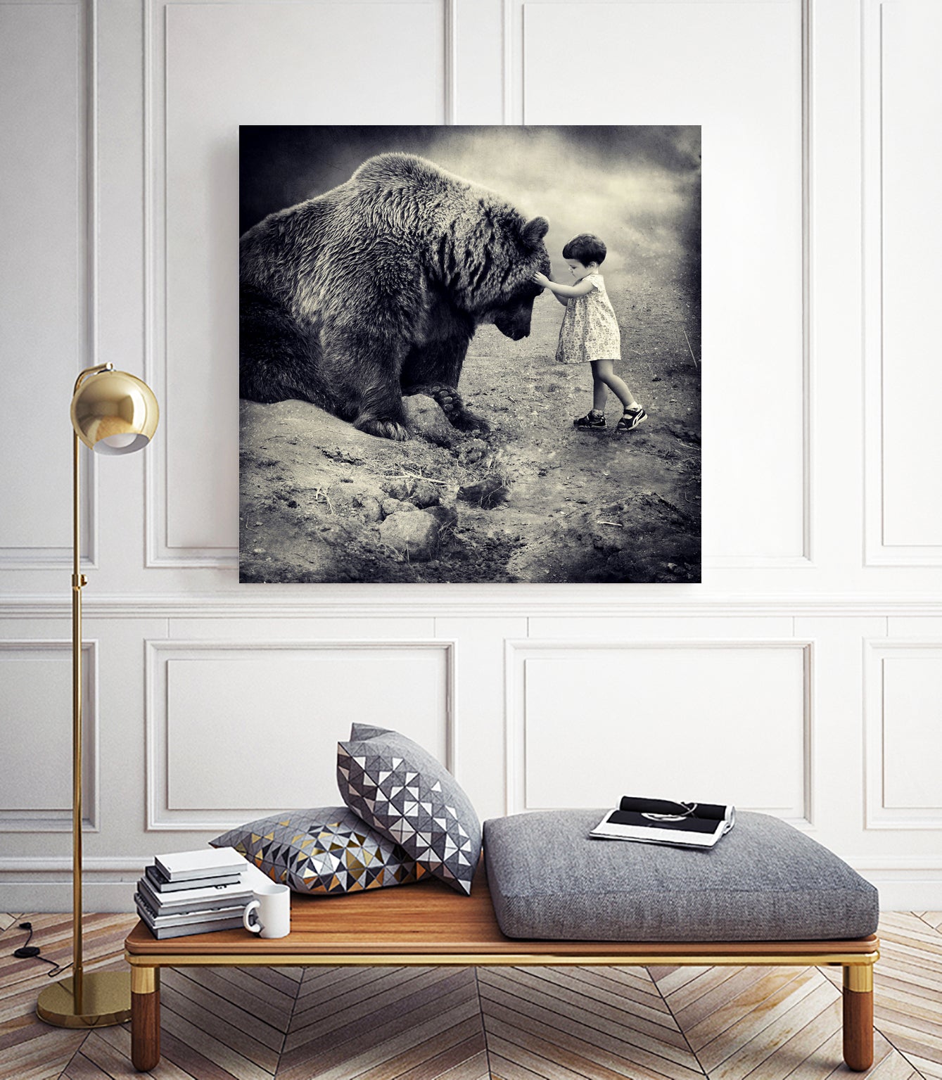 Care Bear by Sarolta Ban on GIANT ART - gray photo manipulation