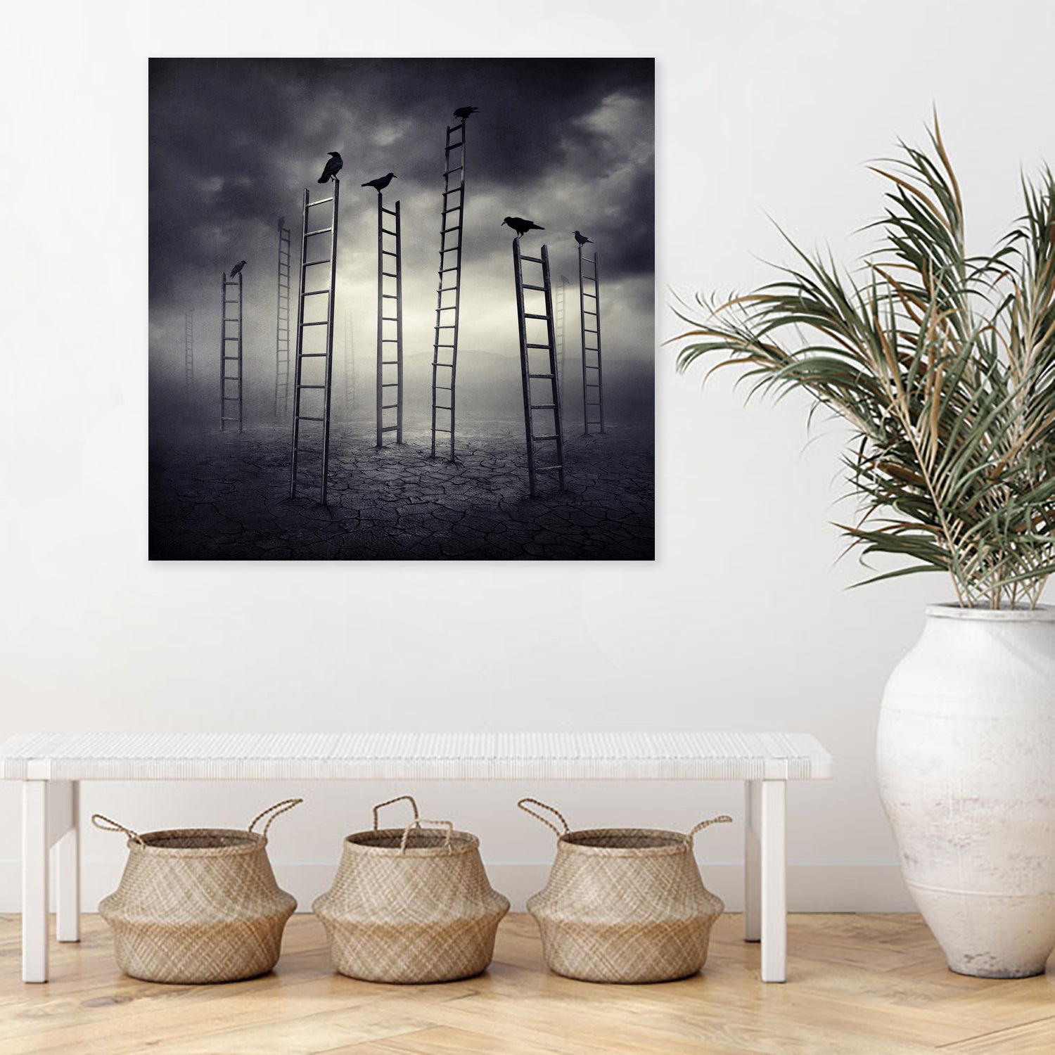 Staircrows by Sarolta Ban on GIANT ART - gray photo manipulation