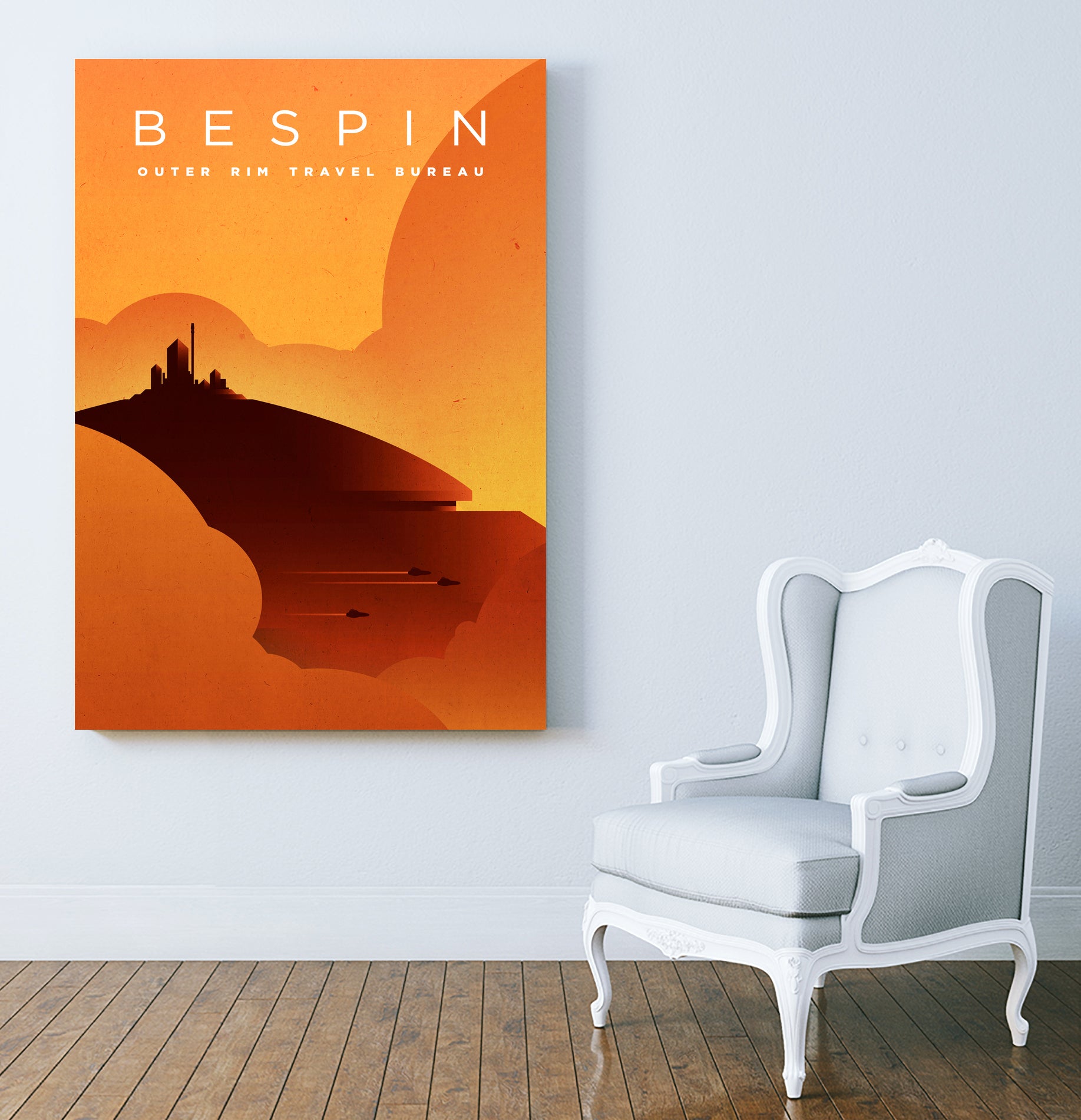 Outer Rim Travel Bureau: Bespin by Michael Mateyko on GIANT ART - typography