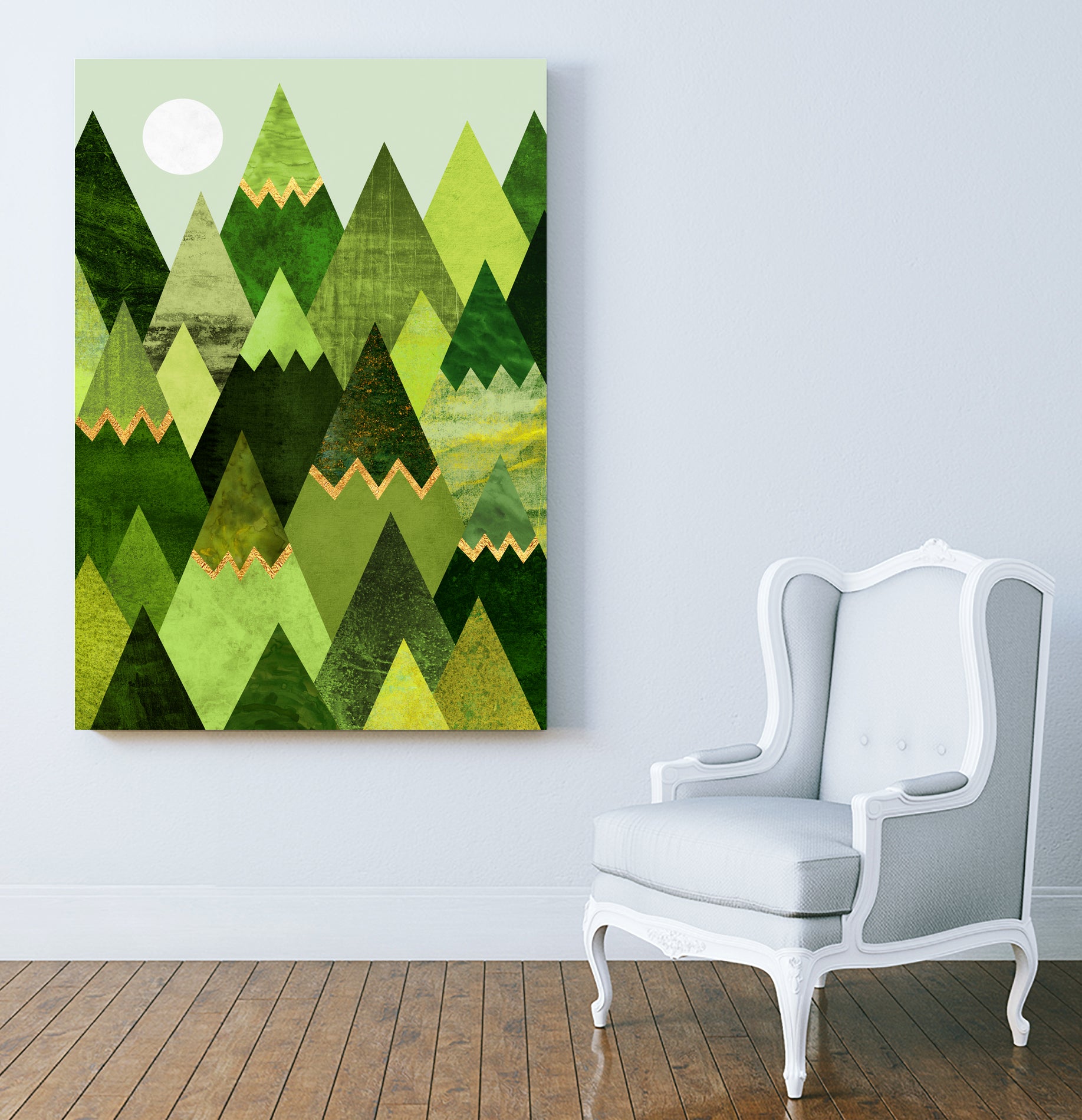 Forest Mountains by Elisabeth Fredriksson on GIANT ART - green mixed media