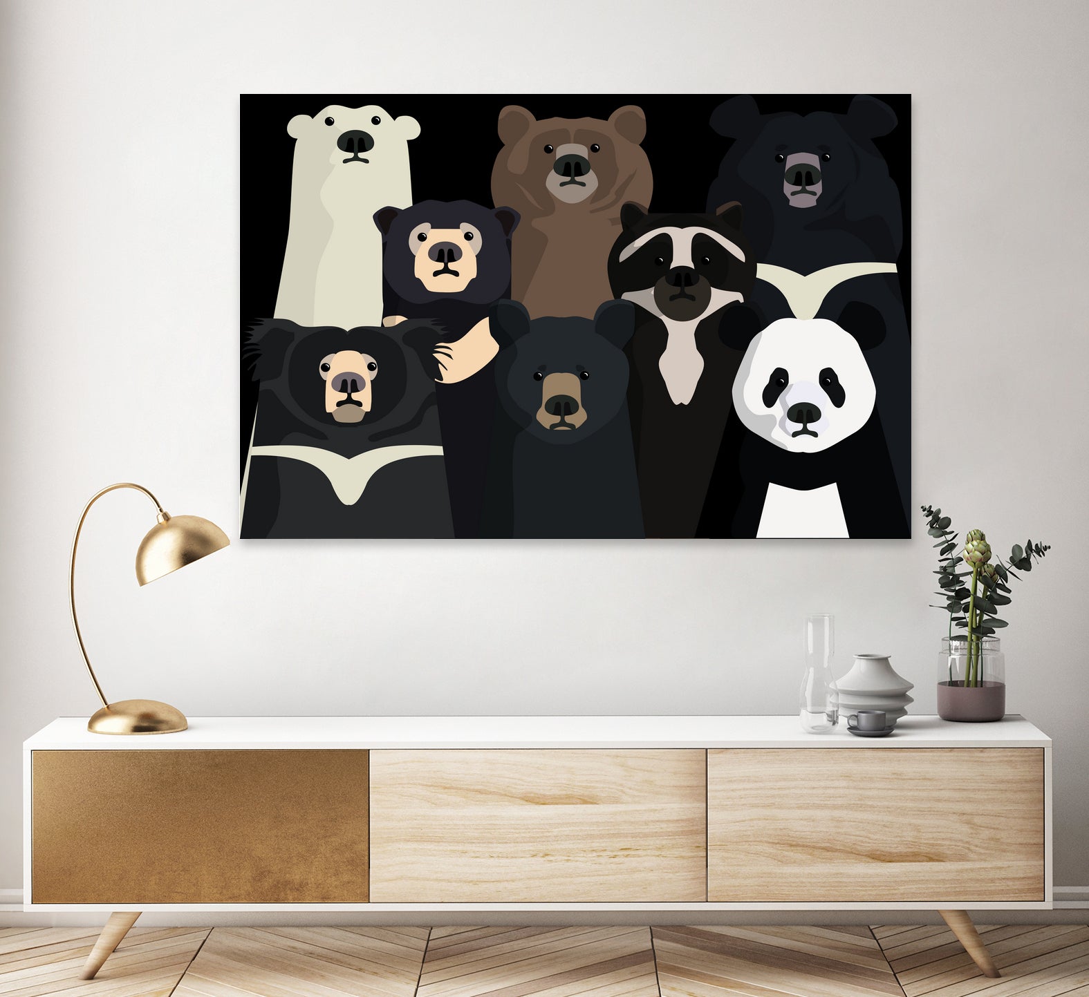 Bears of the world by Rodrigo Esparza-Salas on GIANT ART - white digital drawing