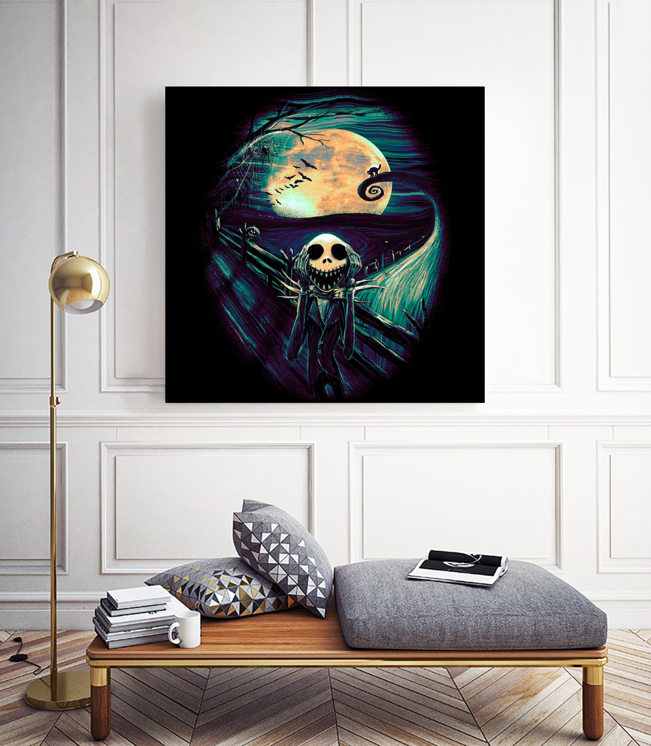 The Scream Before Christmas by Francis Mi Oza on GIANT ART - black digital painting