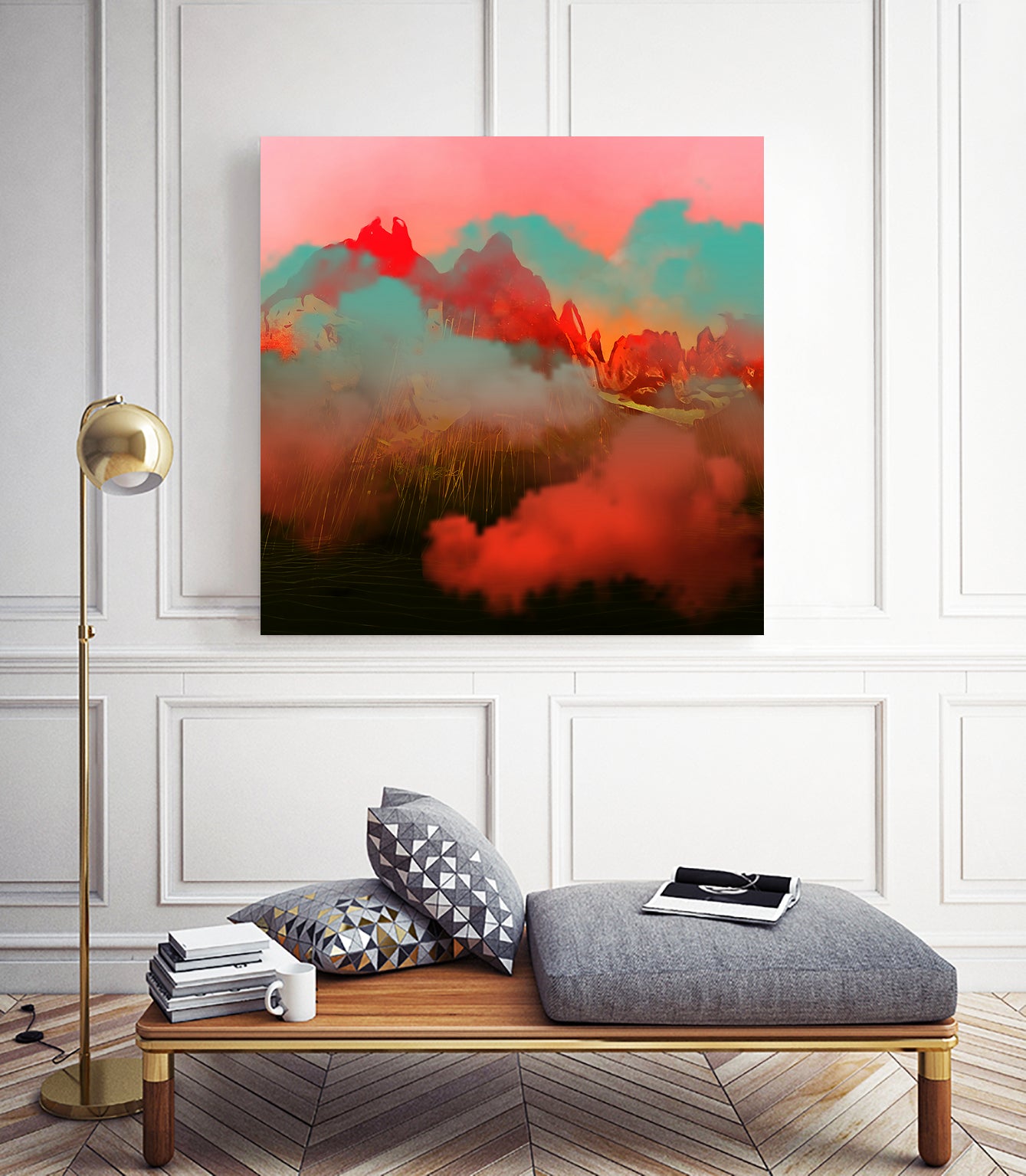 The Background World by Jamison Gish on GIANT ART - orange digital painting