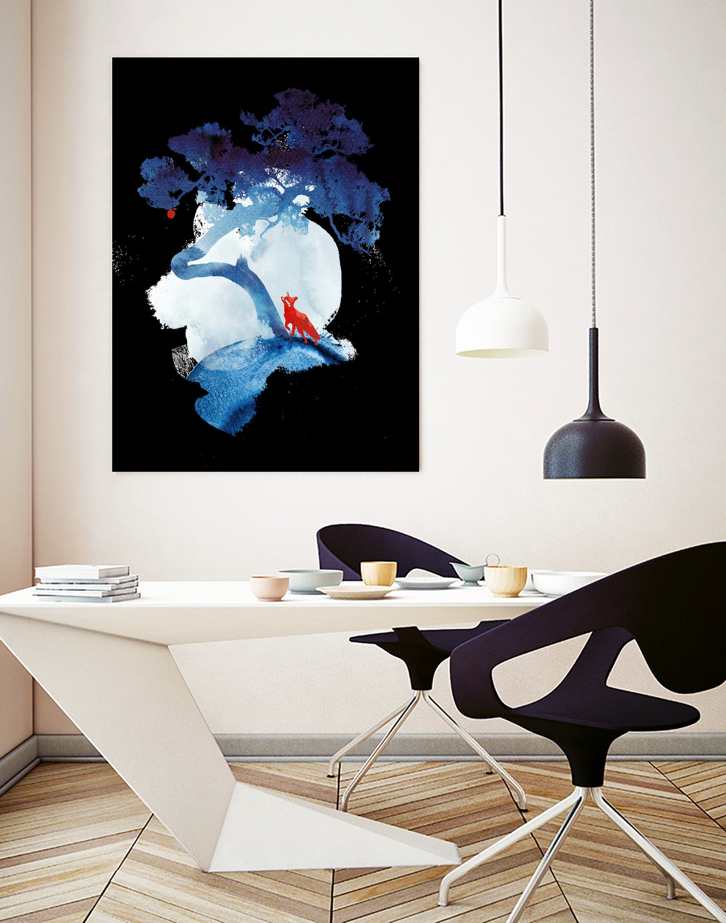 The last apple tree by Robert Farkas on GIANT ART - blue digital painting