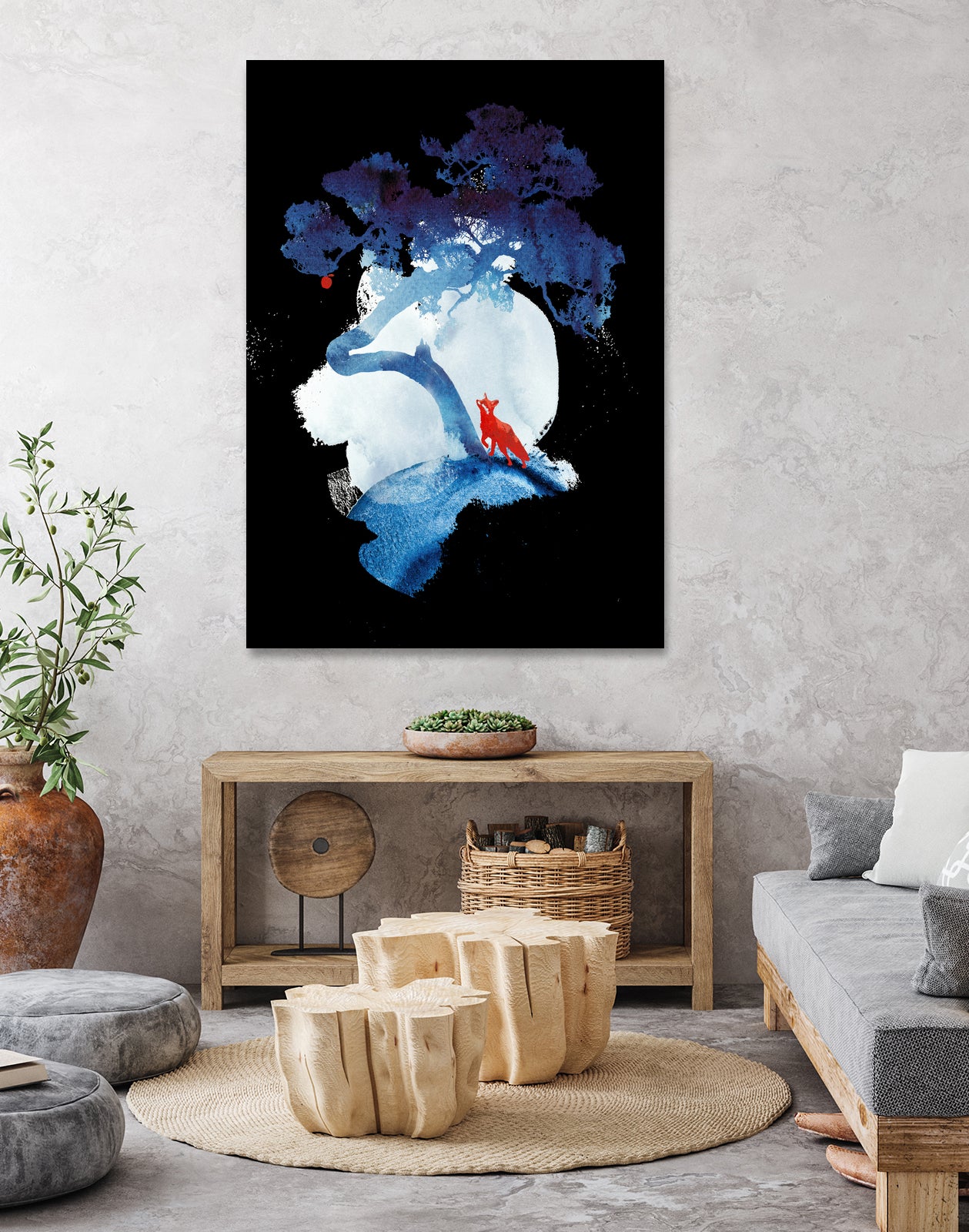 The last apple tree by Robert Farkas on GIANT ART - blue digital painting