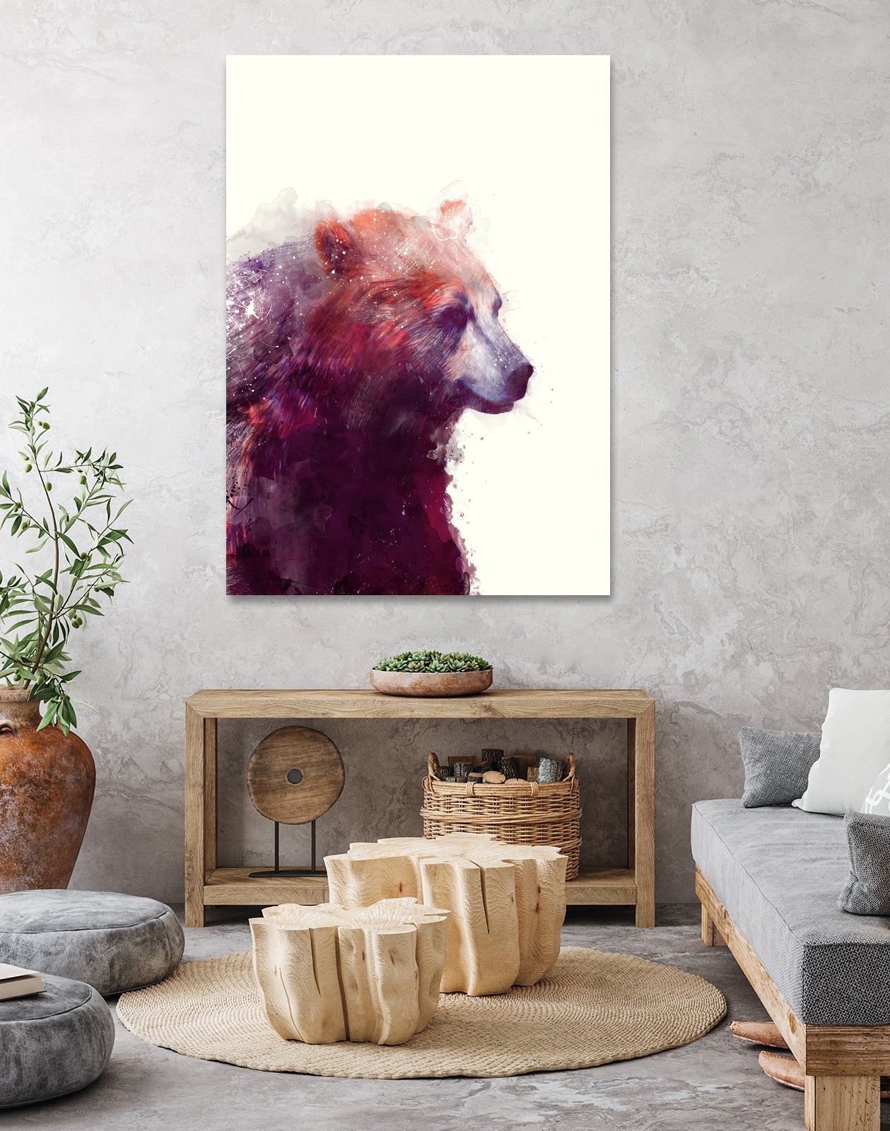 Bear Calm by Amy Hamilton on GIANT ART - mixed media
