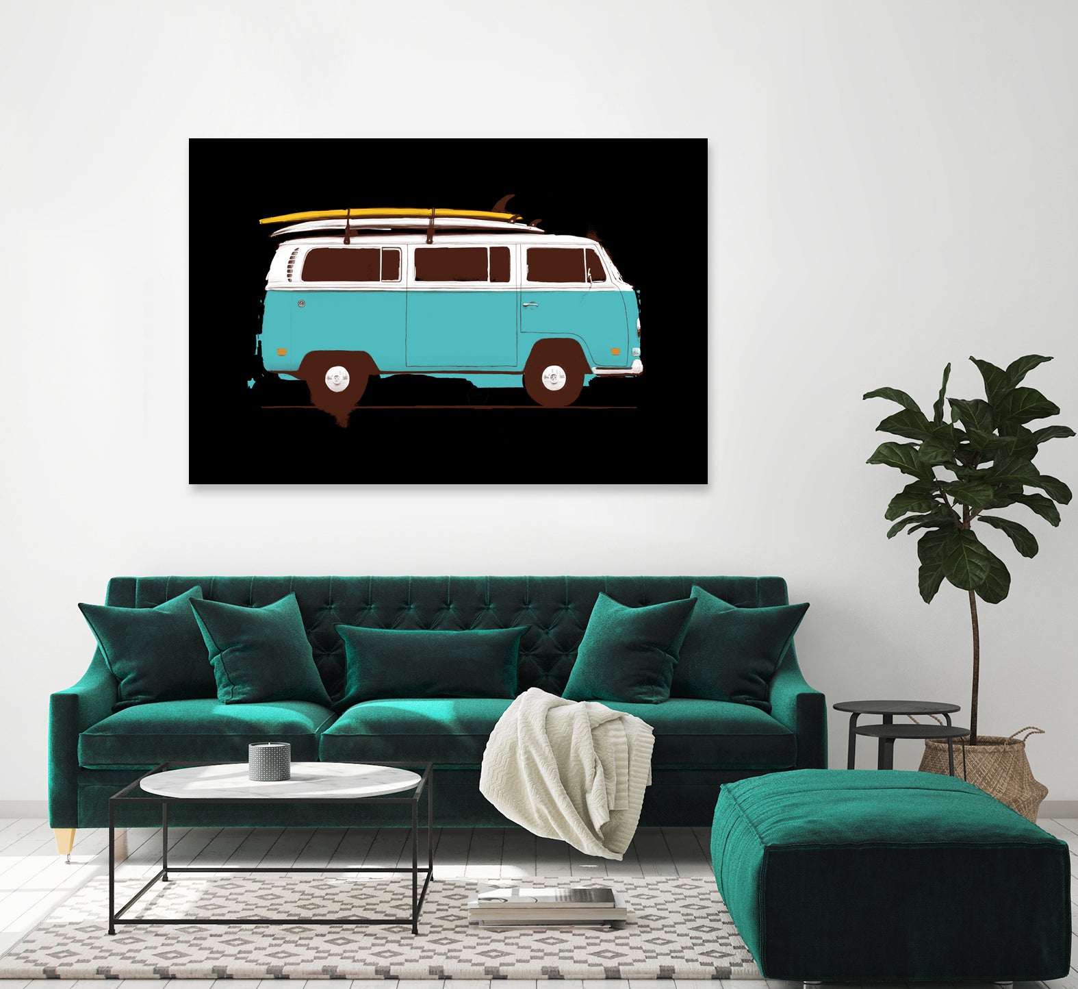 Blue Van by Florent Bodart on GIANT ART - blue digital drawing