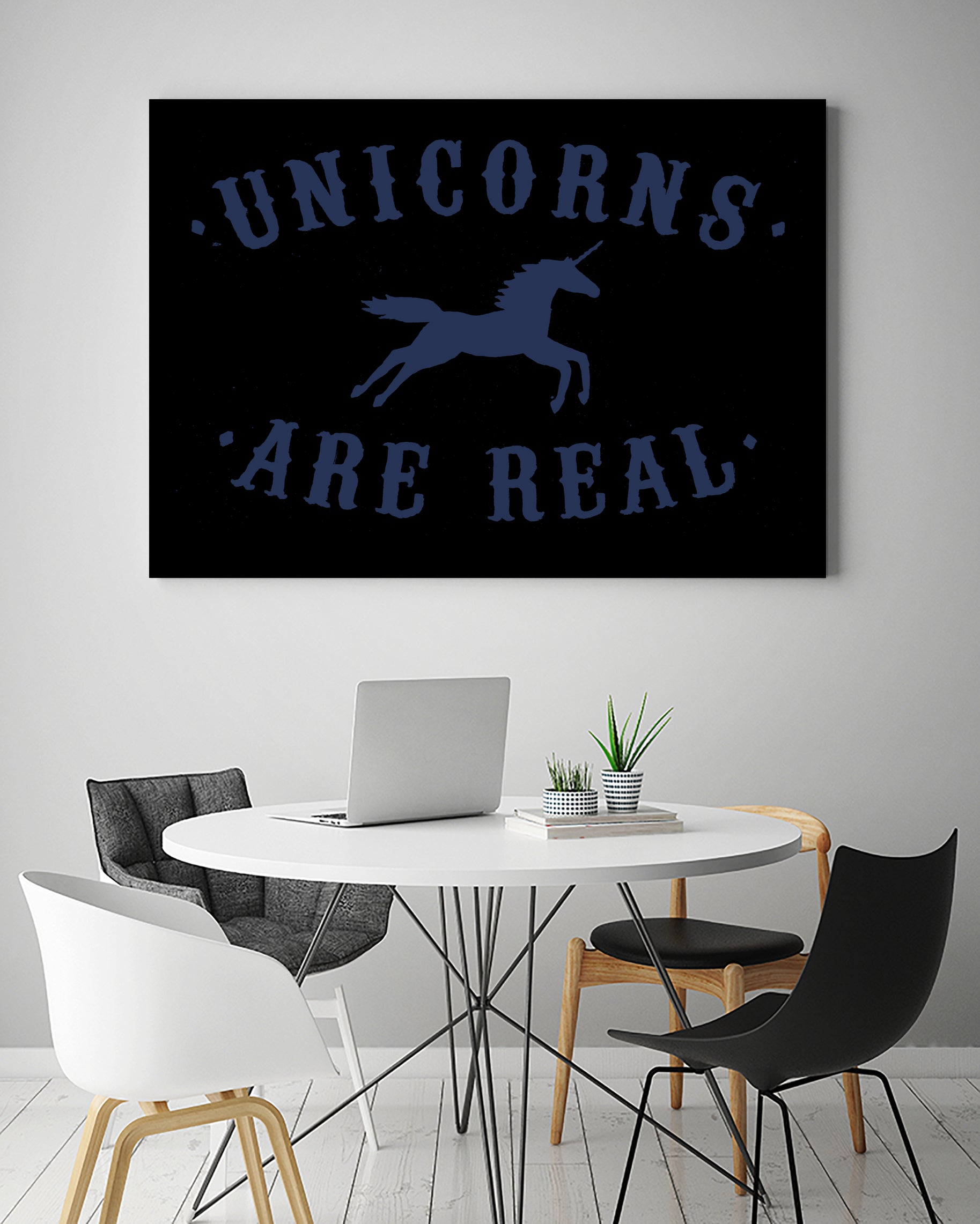 Unicorns are Real by Florent Bodart on GIANT ART - blue digital painting