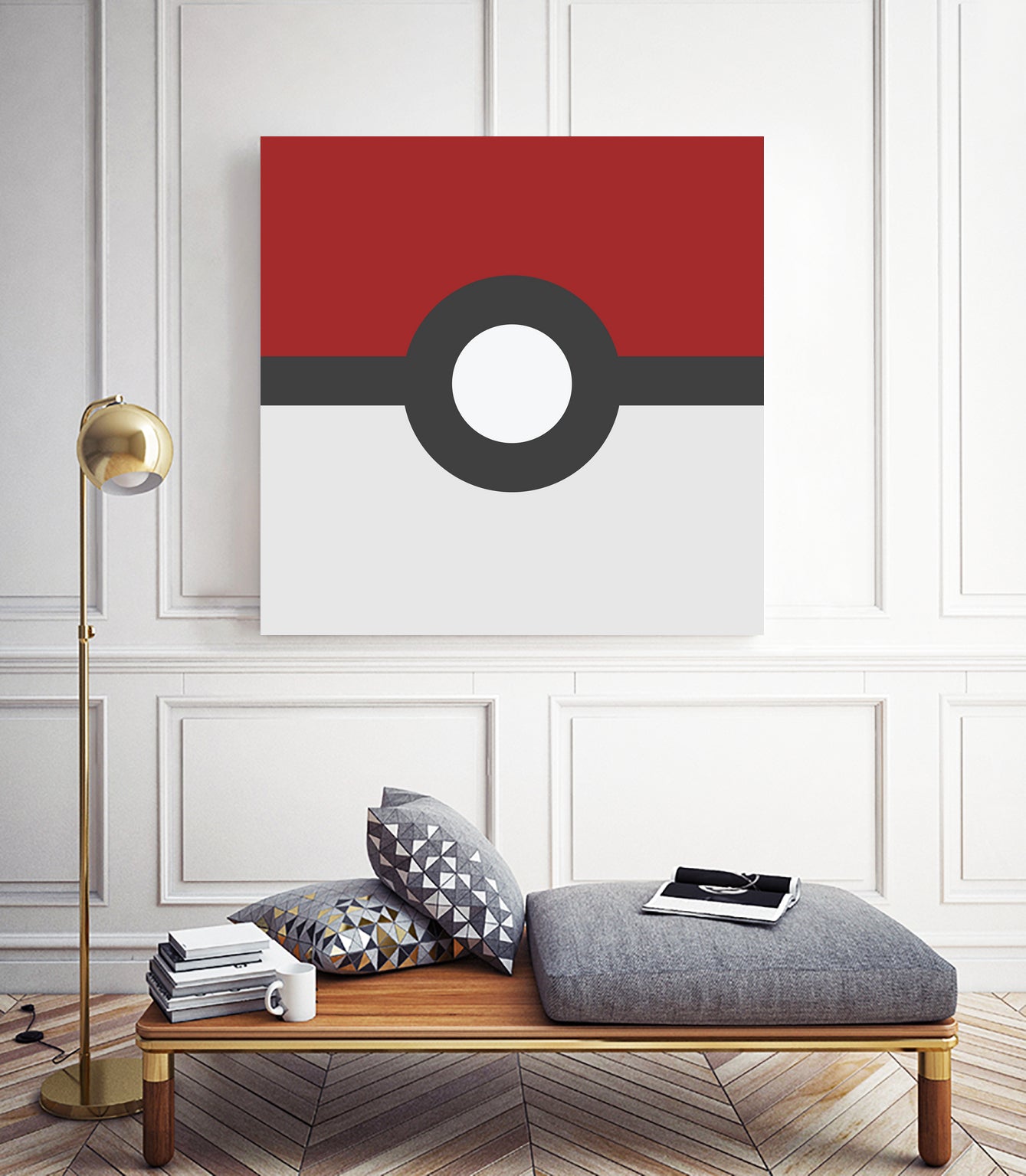 Pokeball by Proper Ganders on GIANT ART - red vector illustration