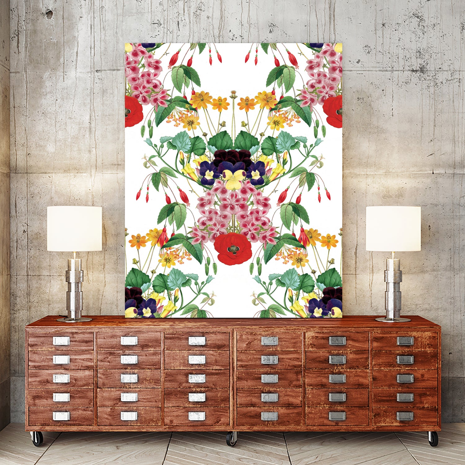 Floral II by Sixto-Juan Zavala on GIANT ART - green mixed media