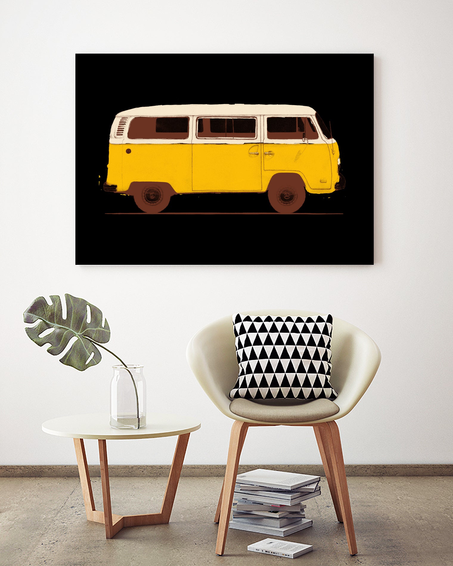Yellow Van by Florent Bodart on GIANT ART - yellow digital painting