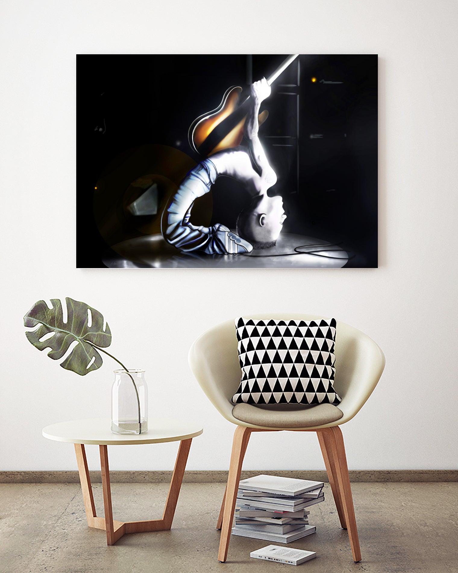 John Frusciante, Off the map by Charlie Casado on GIANT ART - black digital drawing