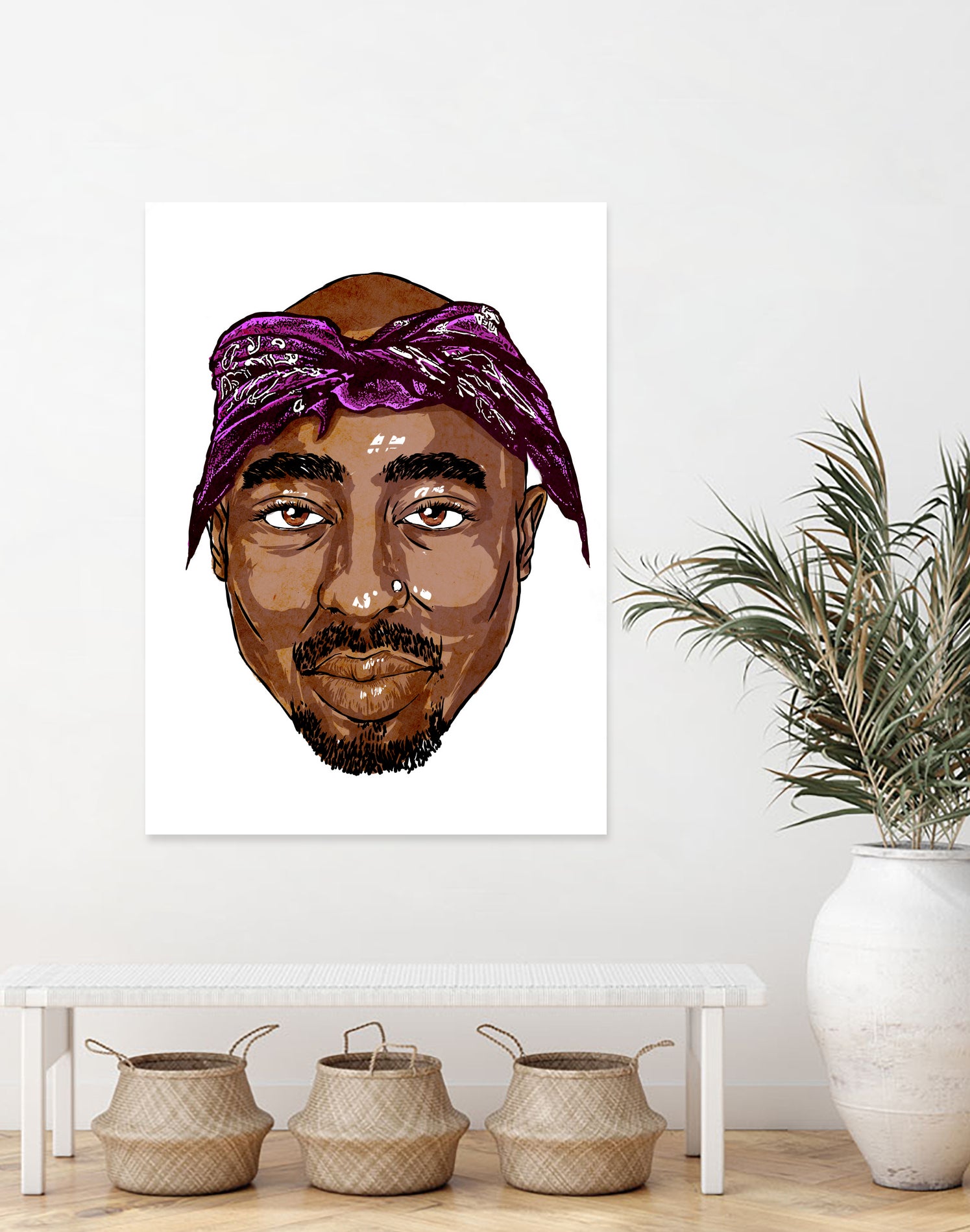 2Pac by Delano Limoen on GIANT ART - brown digital painting