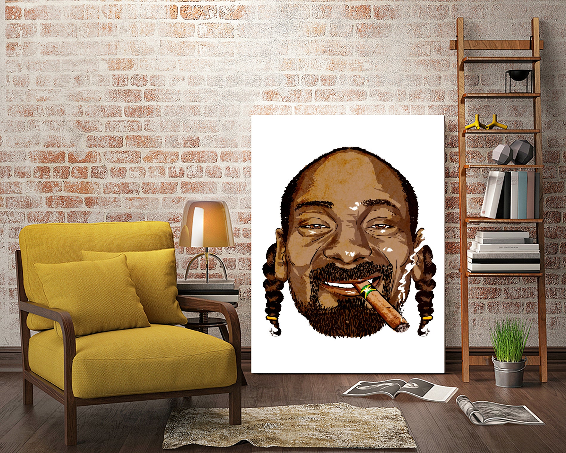 Snoop Dogg by Delano Limoen on GIANT ART - brown digital painting