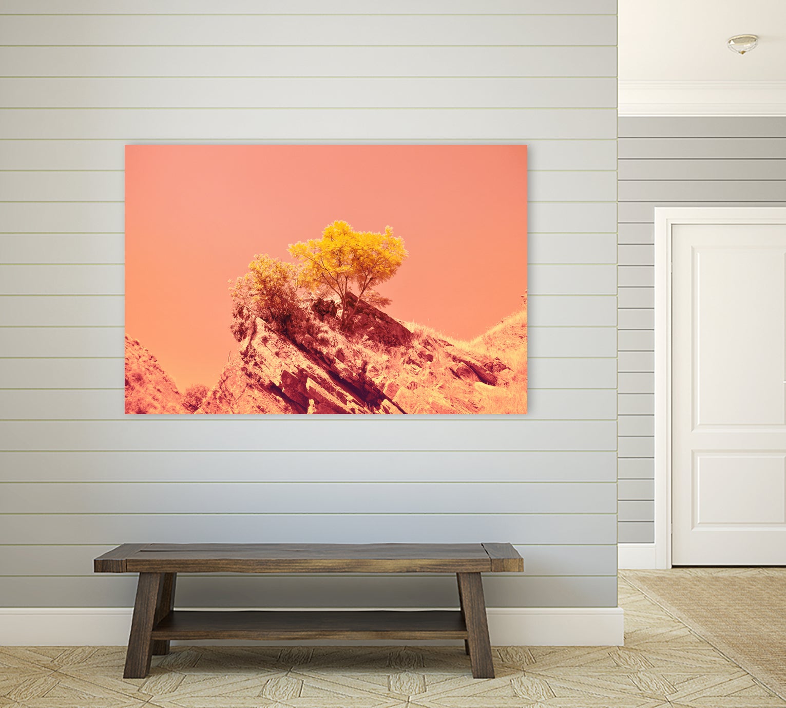Tree on Mars? by #Bizzartino by Edu Al Peirano on GIANT ART - orange digital painting