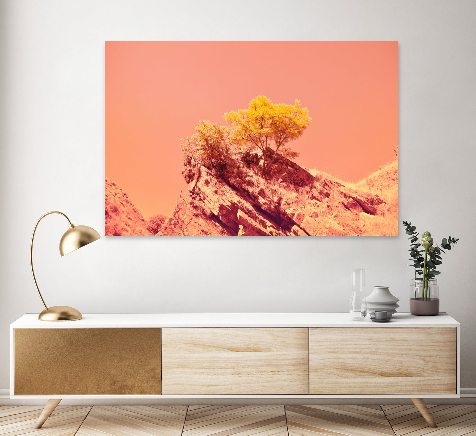 Tree on Mars? by #Bizzartino by Edu Al Peirano on GIANT ART - orange digital painting