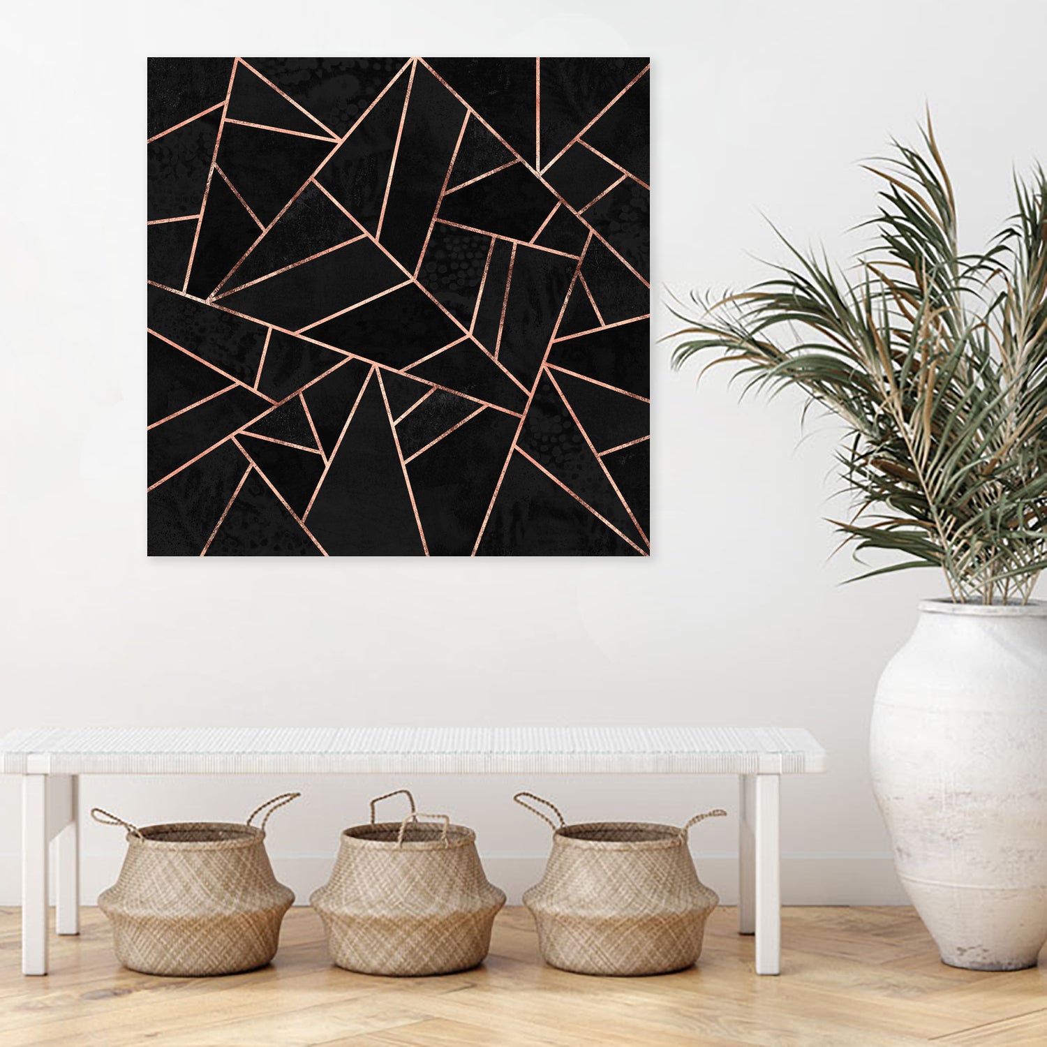 Velvet Black & Rose Gold by Elisabeth Fredriksson on GIANT ART - black digital painting
