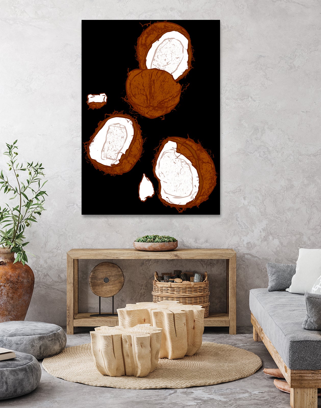 Coconut by Evgenia Chuvardina on GIANT ART - pink digital painting