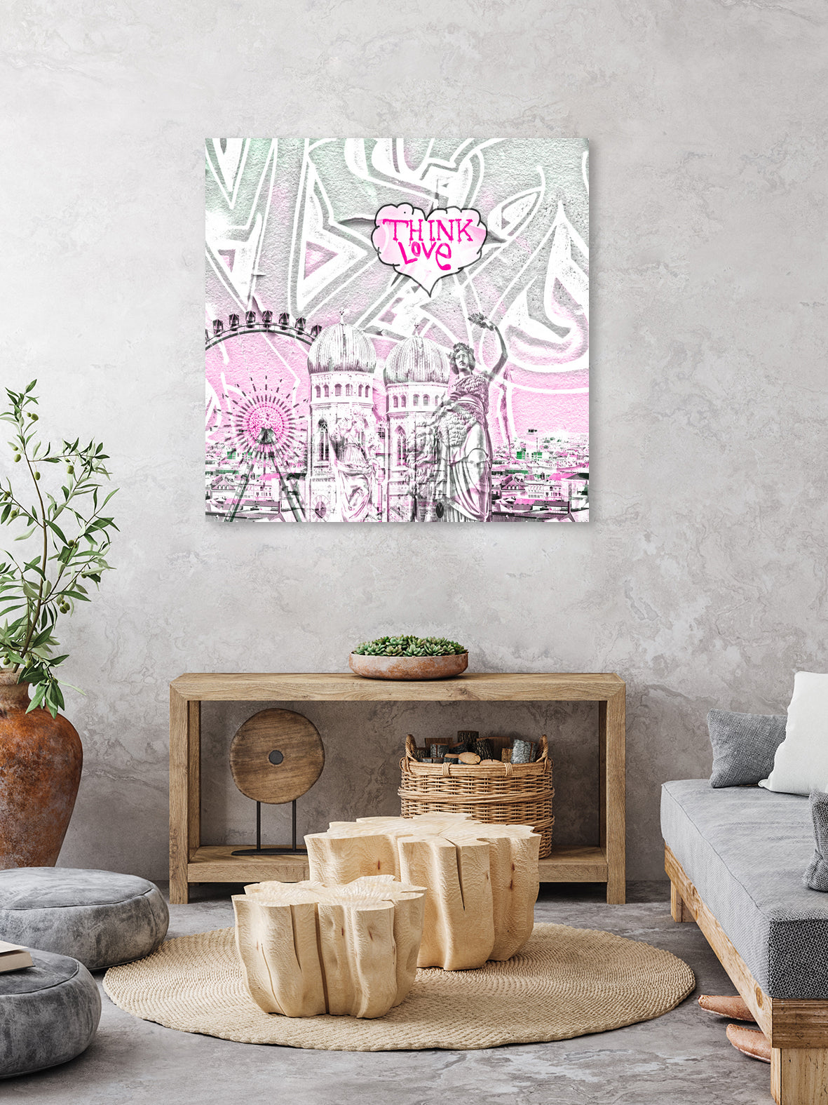 München_2017_Think_love_2 by Andreas Gerlach on GIANT ART - gray digital painting