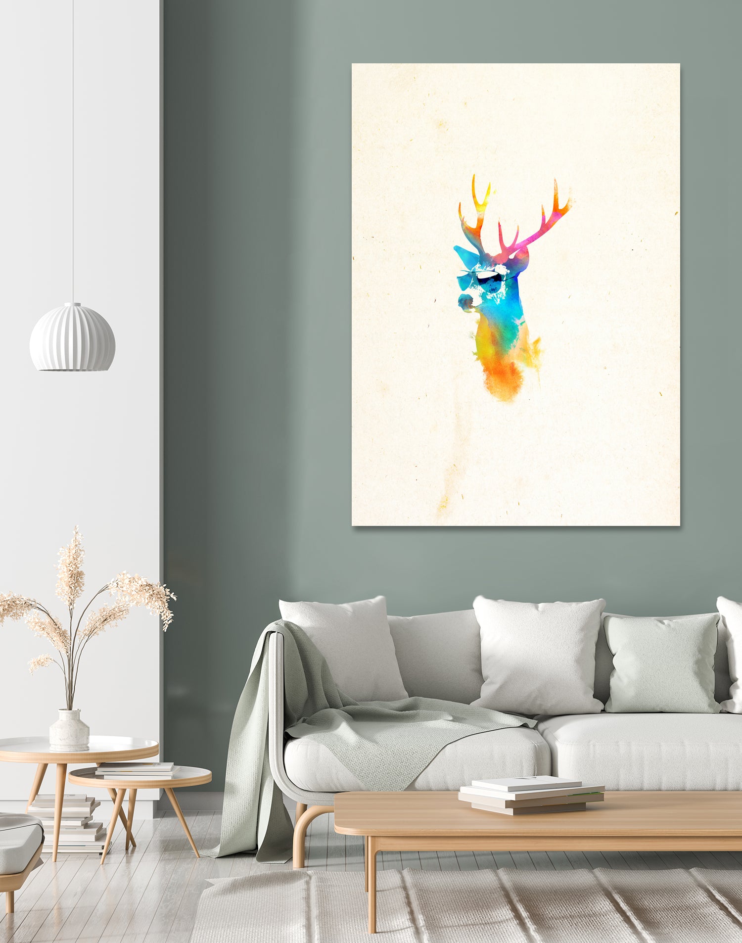 Sunny Stag by Robert Farkas on GIANT ART - orange digital painting