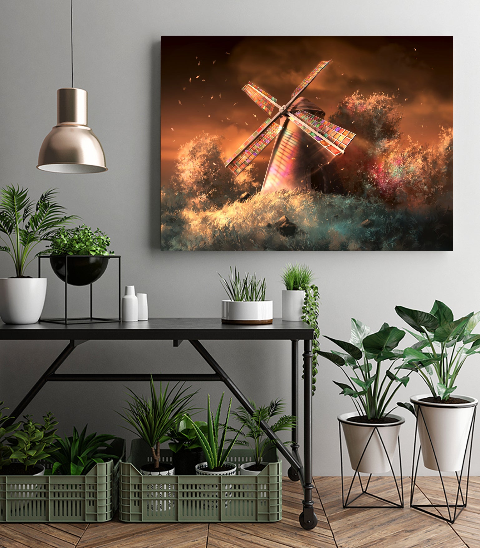 Color of the wind by Cyril Rolando on GIANT ART - orange digital painting