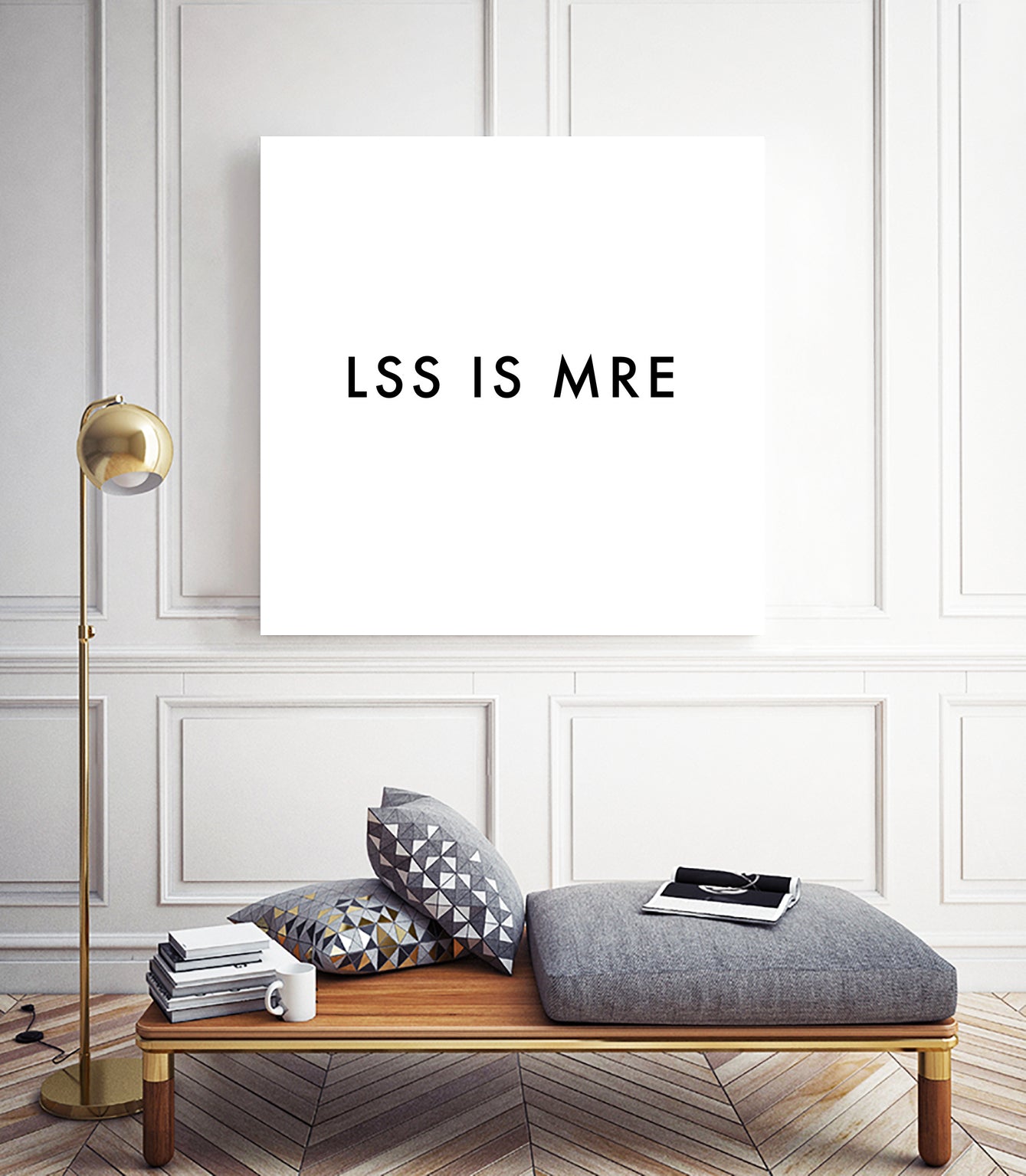 Less is more - White by Dominique Van Roey on GIANT ART - white typography