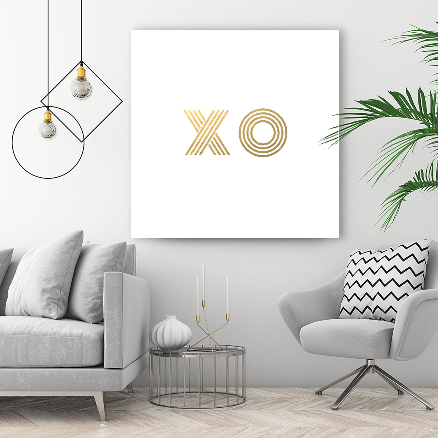 XO gold - minimal by Gale Switzer on GIANT ART - white typography