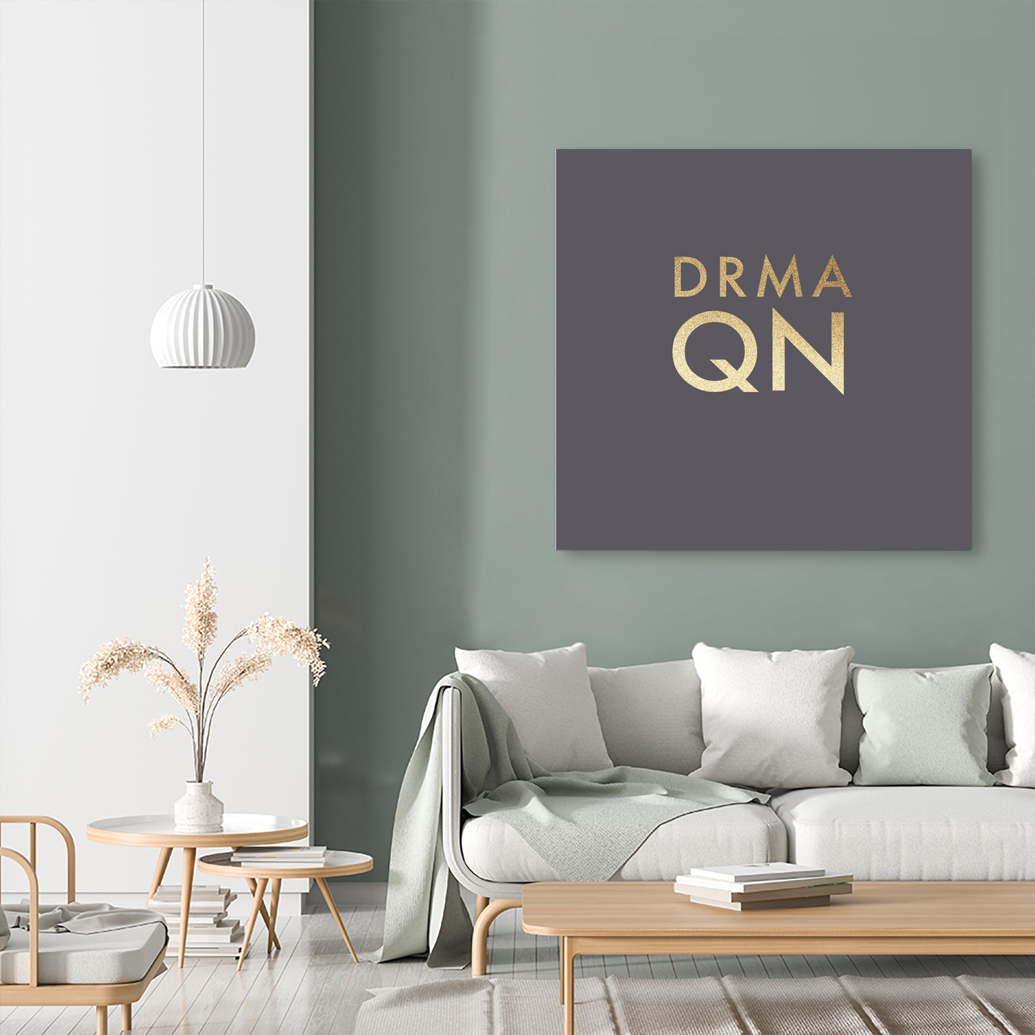 Drama Queen on Slate Grey by Dominique Van Roey on GIANT ART - gray typography