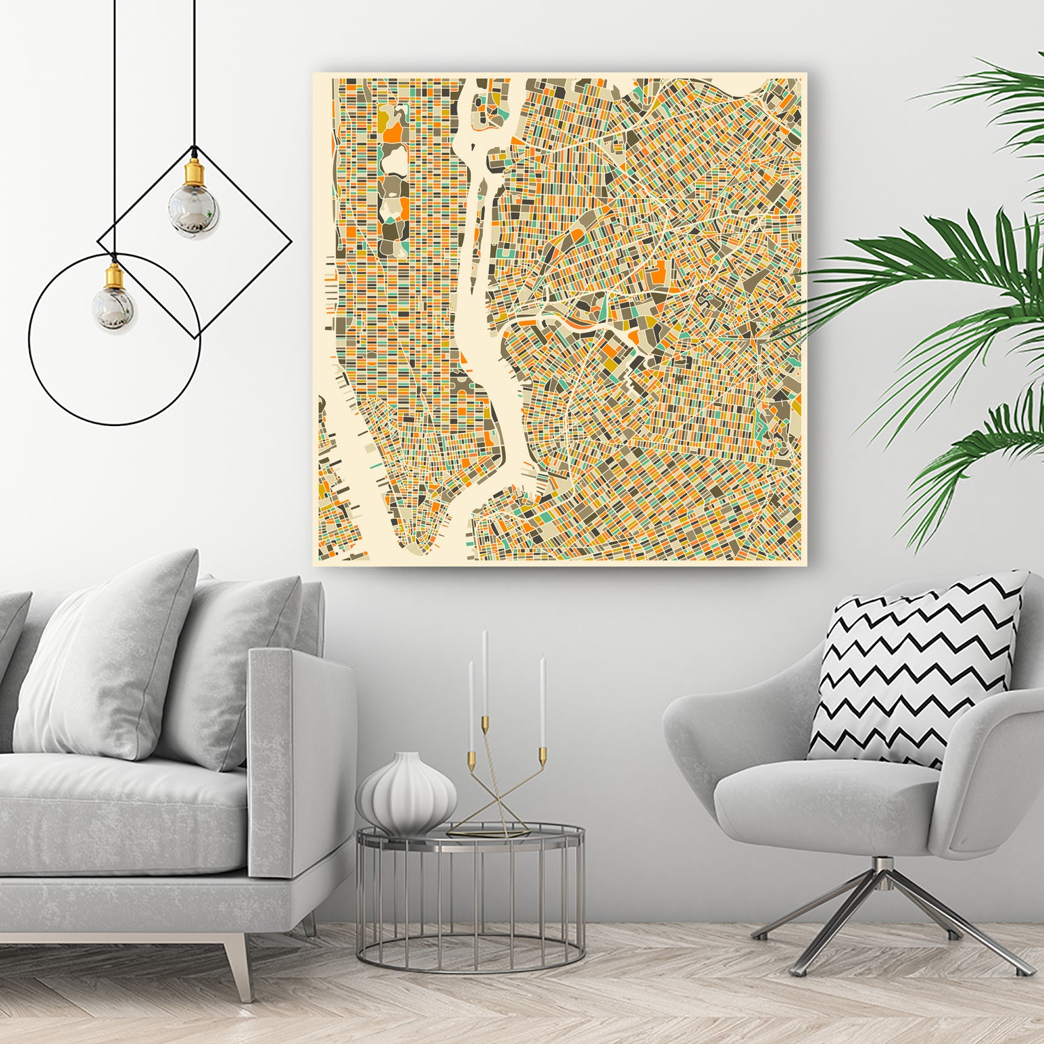 New York by Jazzberry Blue on GIANT ART - orange vector illustration