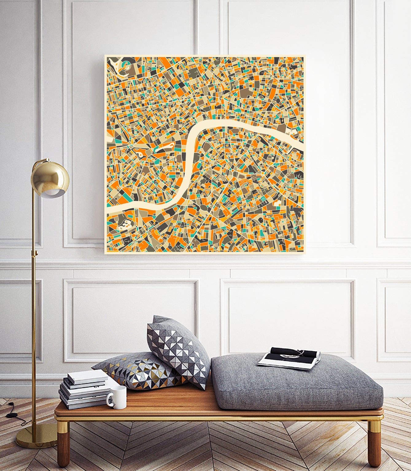 London by Jazzberry Blue on GIANT ART - orange vector illustration