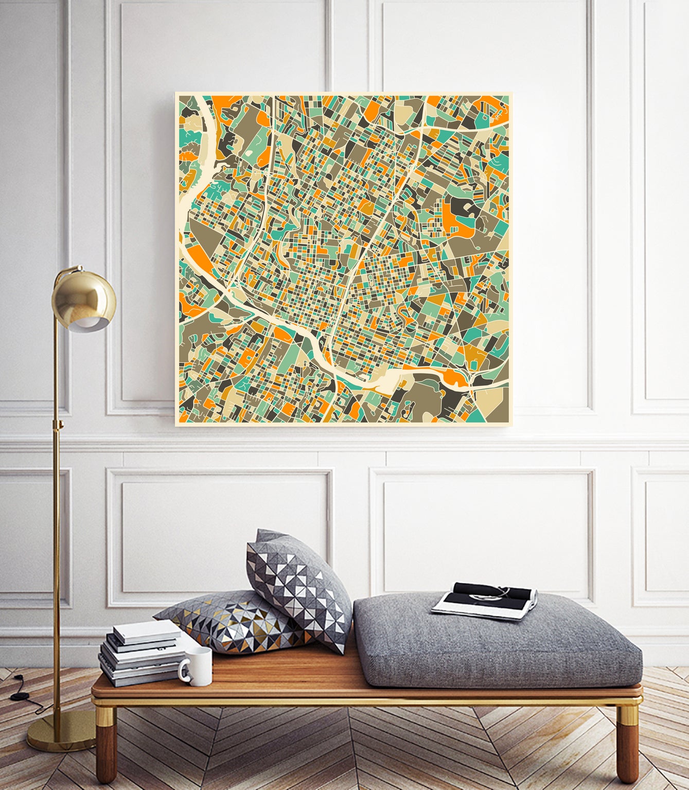 Austin Texas by Jazzberry Blue on GIANT ART - orange vector illustration