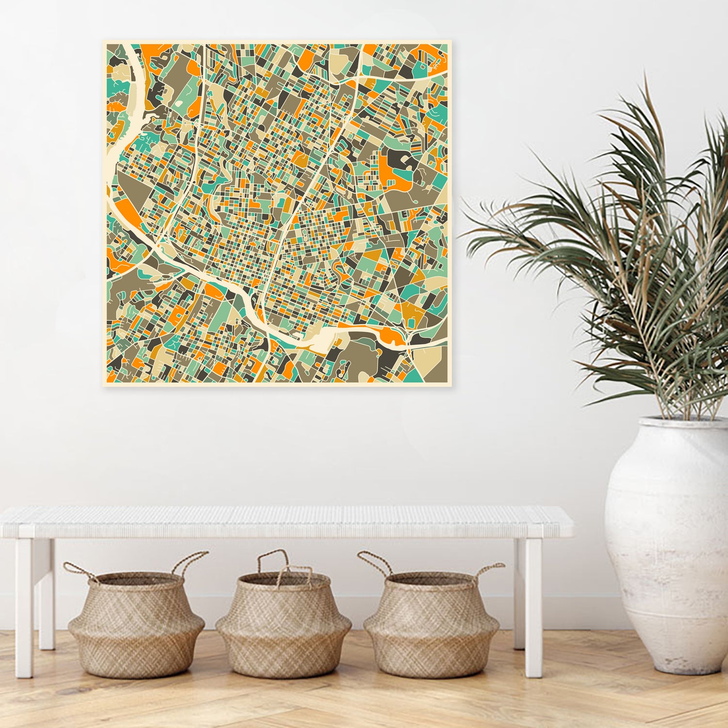 Austin Texas by Jazzberry Blue on GIANT ART - orange vector illustration