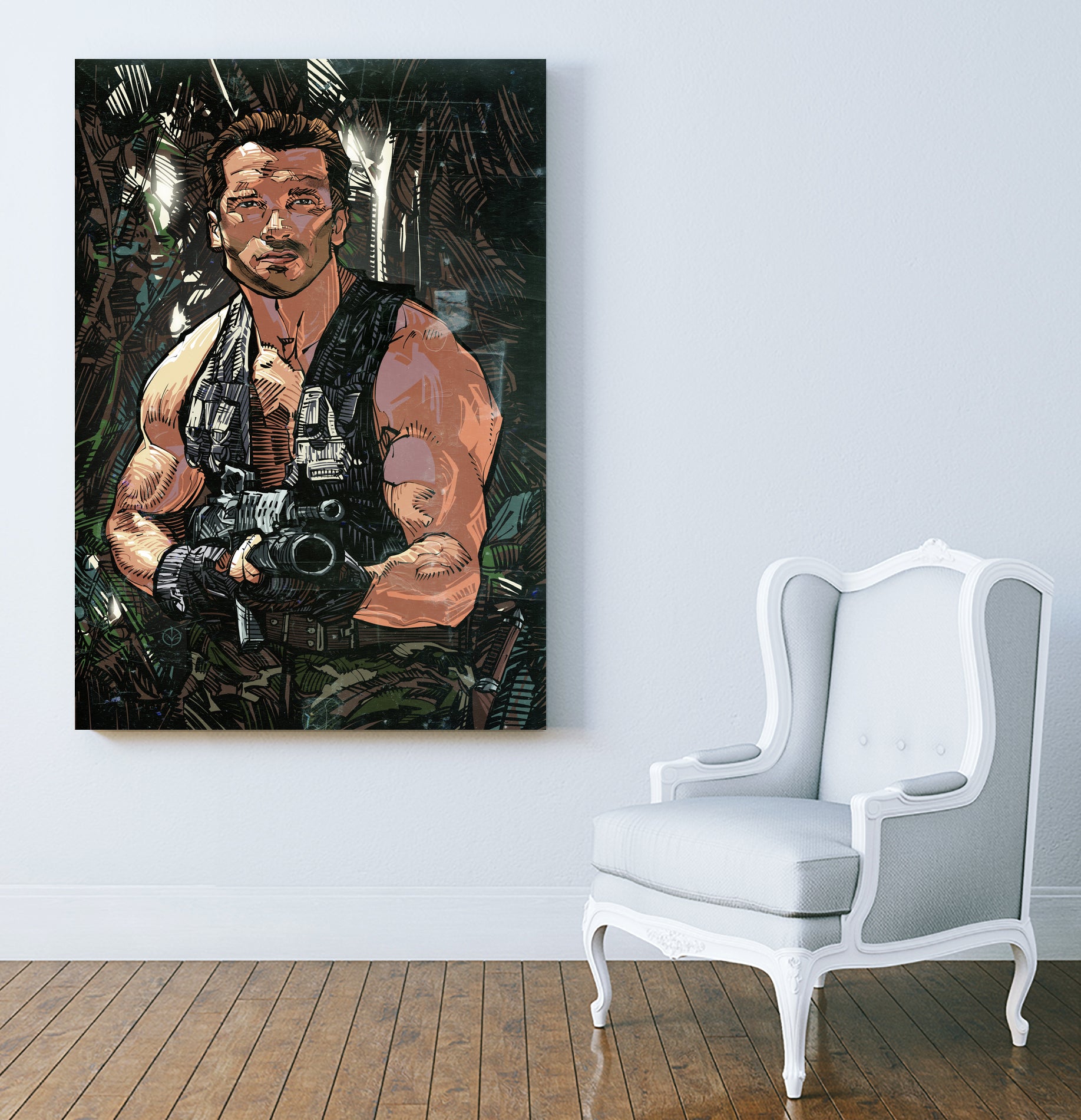 Arnold Schwarzenegger by Nikita Abakumov on GIANT ART - green digital painting
