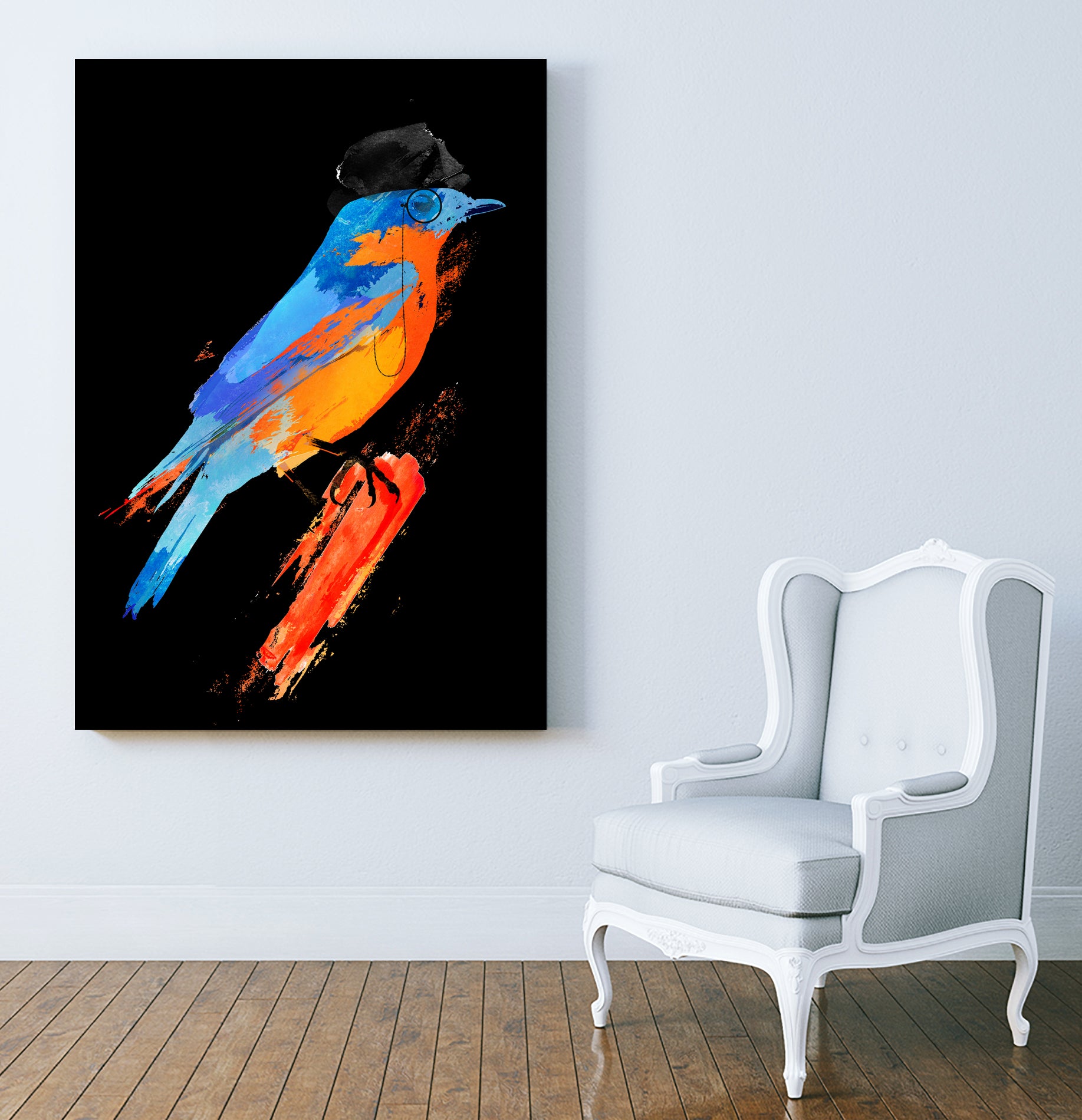 Lord Birdy by Robert Farkas on GIANT ART - blue digital painting