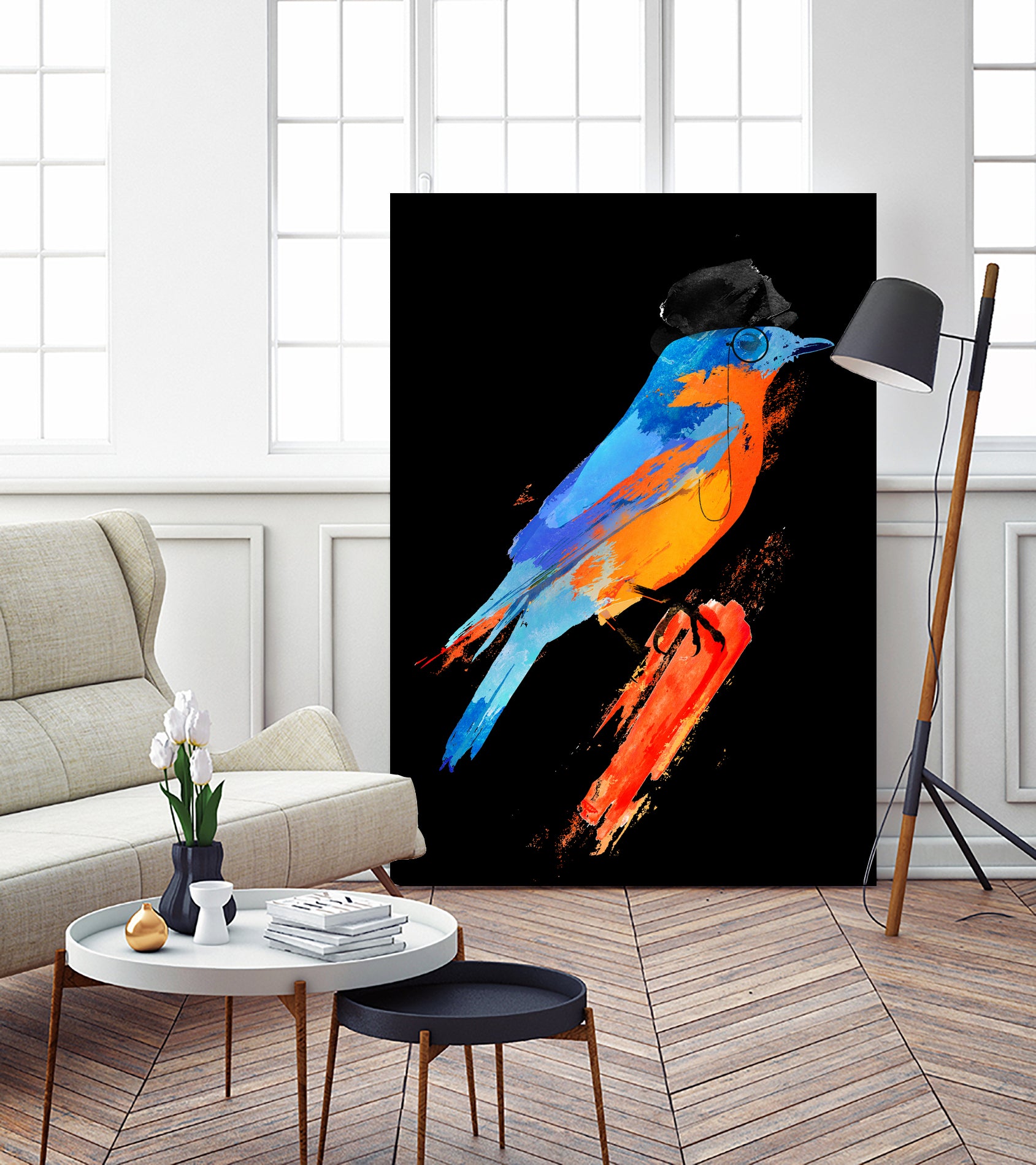 Lord Birdy by Robert Farkas on GIANT ART - blue digital painting