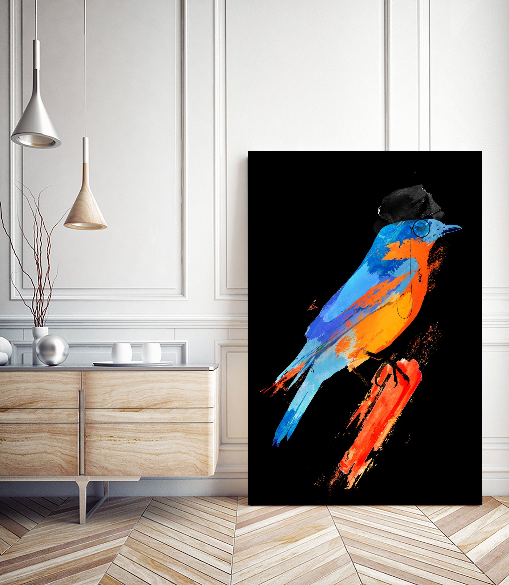 Lord Birdy by Robert Farkas on GIANT ART - blue digital painting
